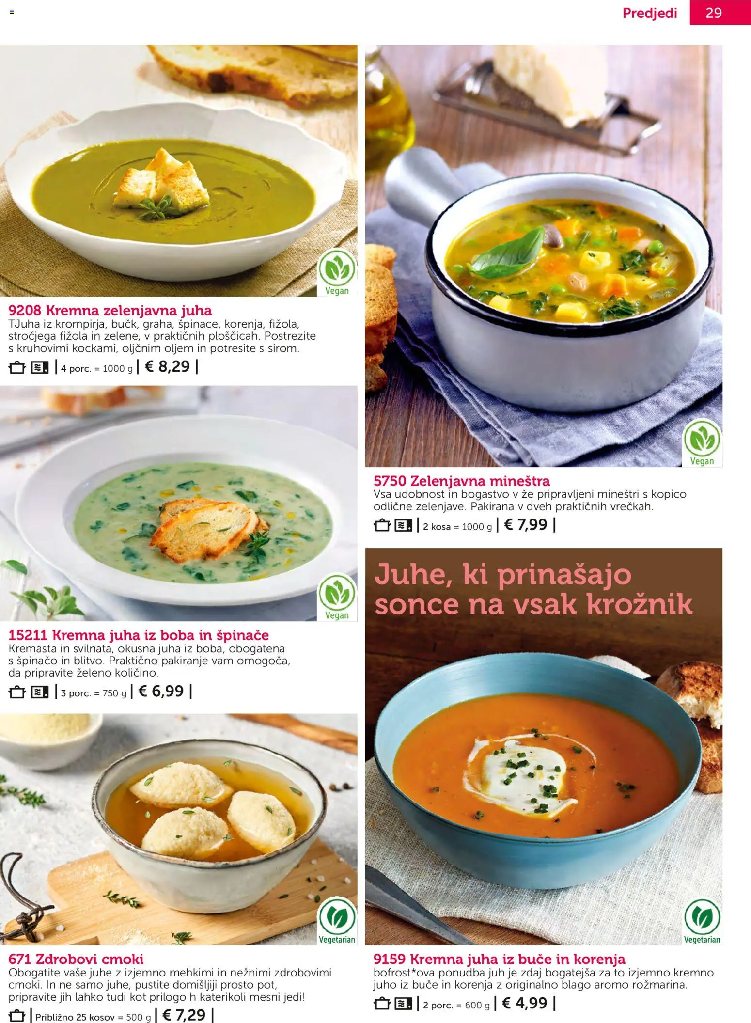 Novi Bofrost katalog ponudbe – veljaven od 04.03.2026 | Stran: 29 | Izdelki: Buče, Juha, Top doble cara
