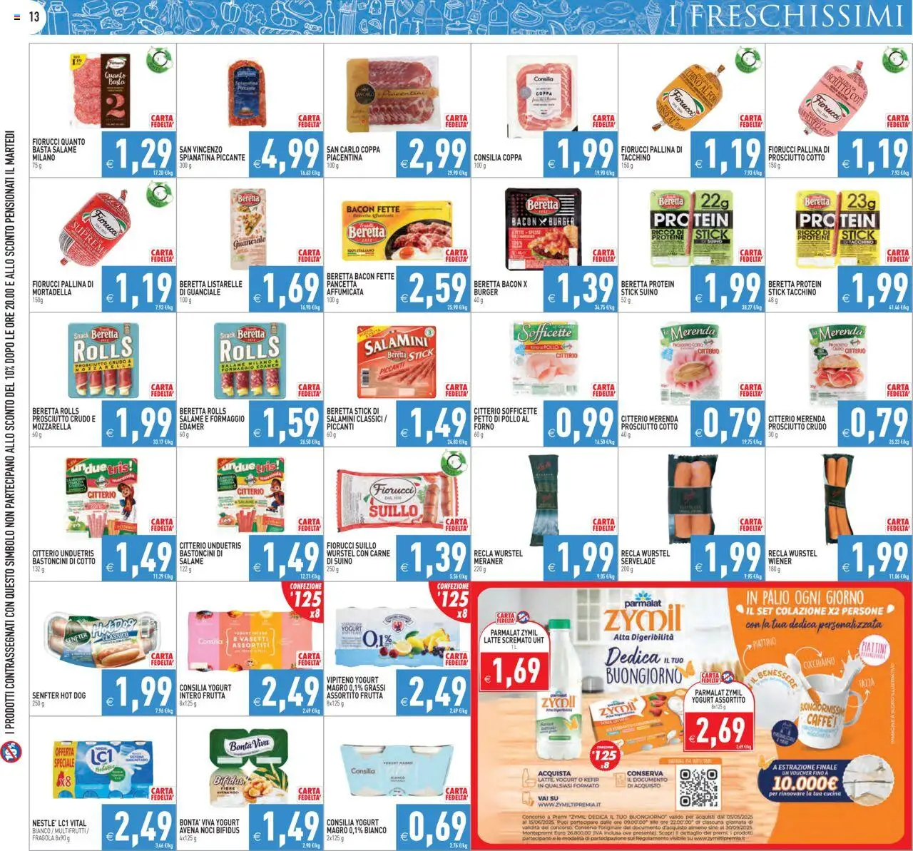 Volantino PIM Supermercati del 13.06.2025 | Pagina: 13 | Prodotti: Caffè, Pancetta, Tacchino, Mortadella
