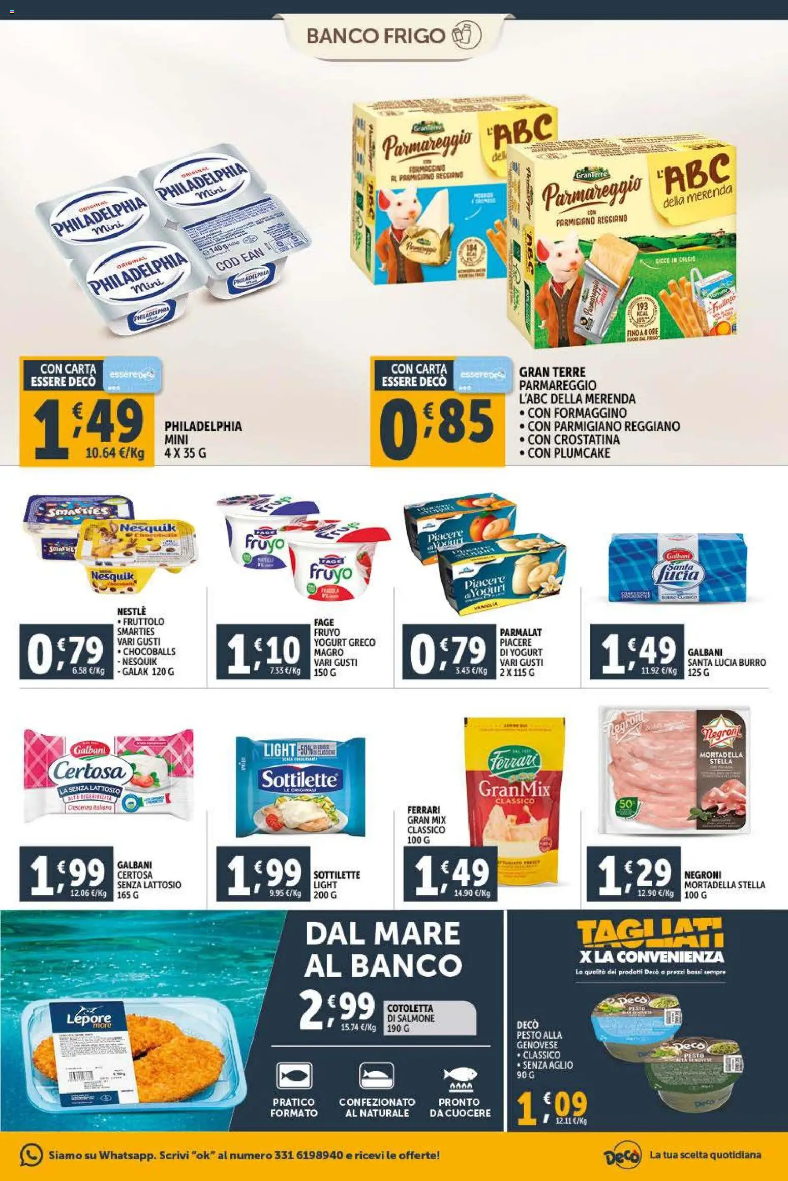 Volantino Decò del 09.01.2026 | Pagina: 5 | Prodotti: Salmone, Mortadella, Plumcake, Crescenza