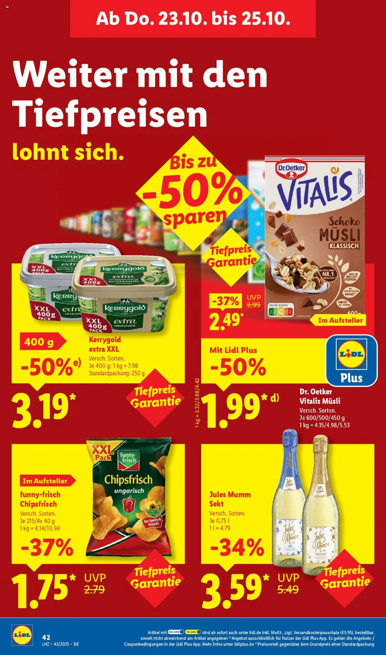 Lidl Prospekt Kornwestheim – gültig ab 20.10.2025 | Seite: 64 | Produkte: Musli, Sekt, Funny frisch, Jules mumm