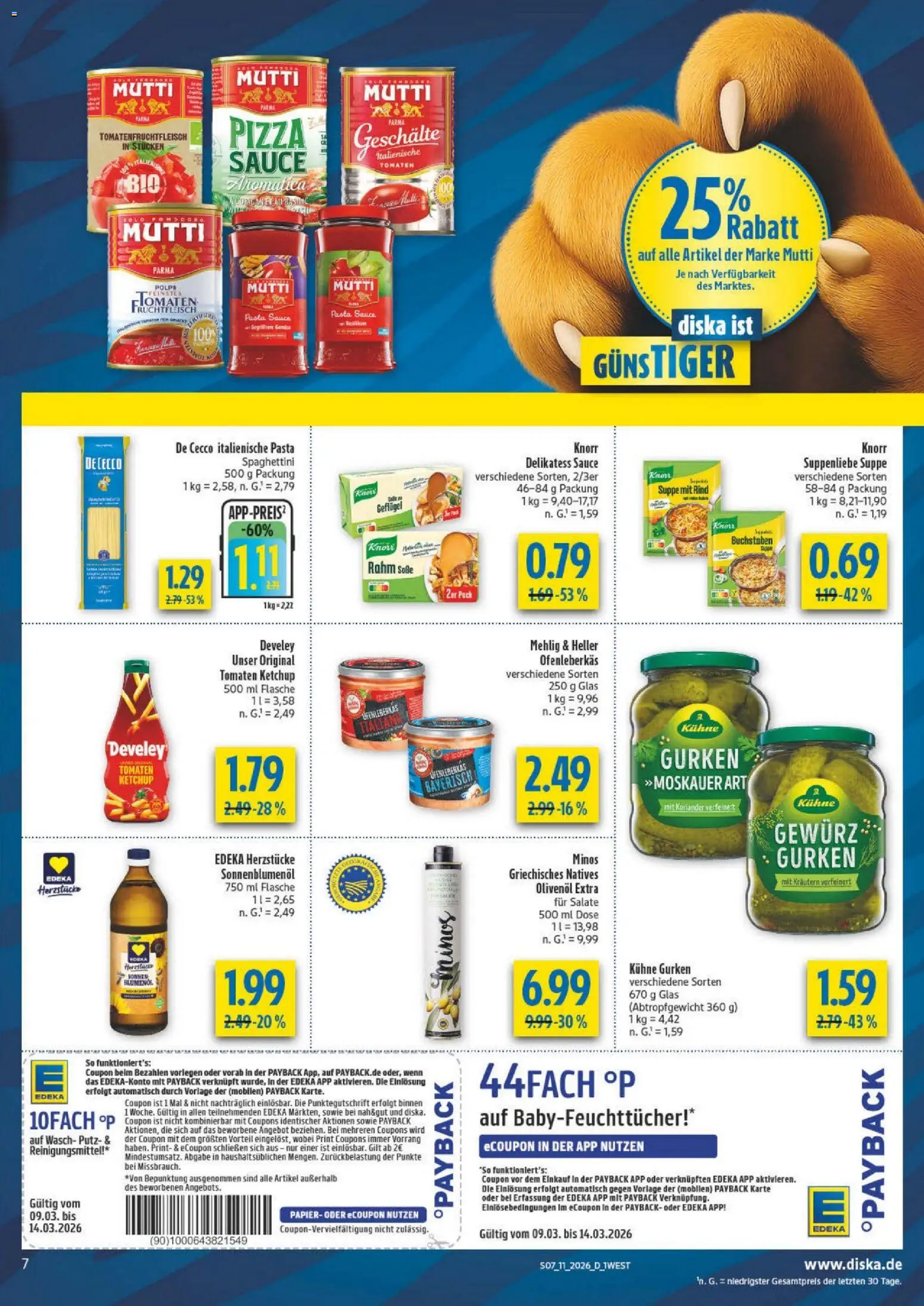 Diska - Diska Angebote Bayern KW11 – gültig ab 09.03.2026 | Seite: 7 | Produkte: Tomaten, Soße, Ketchup, Gurken