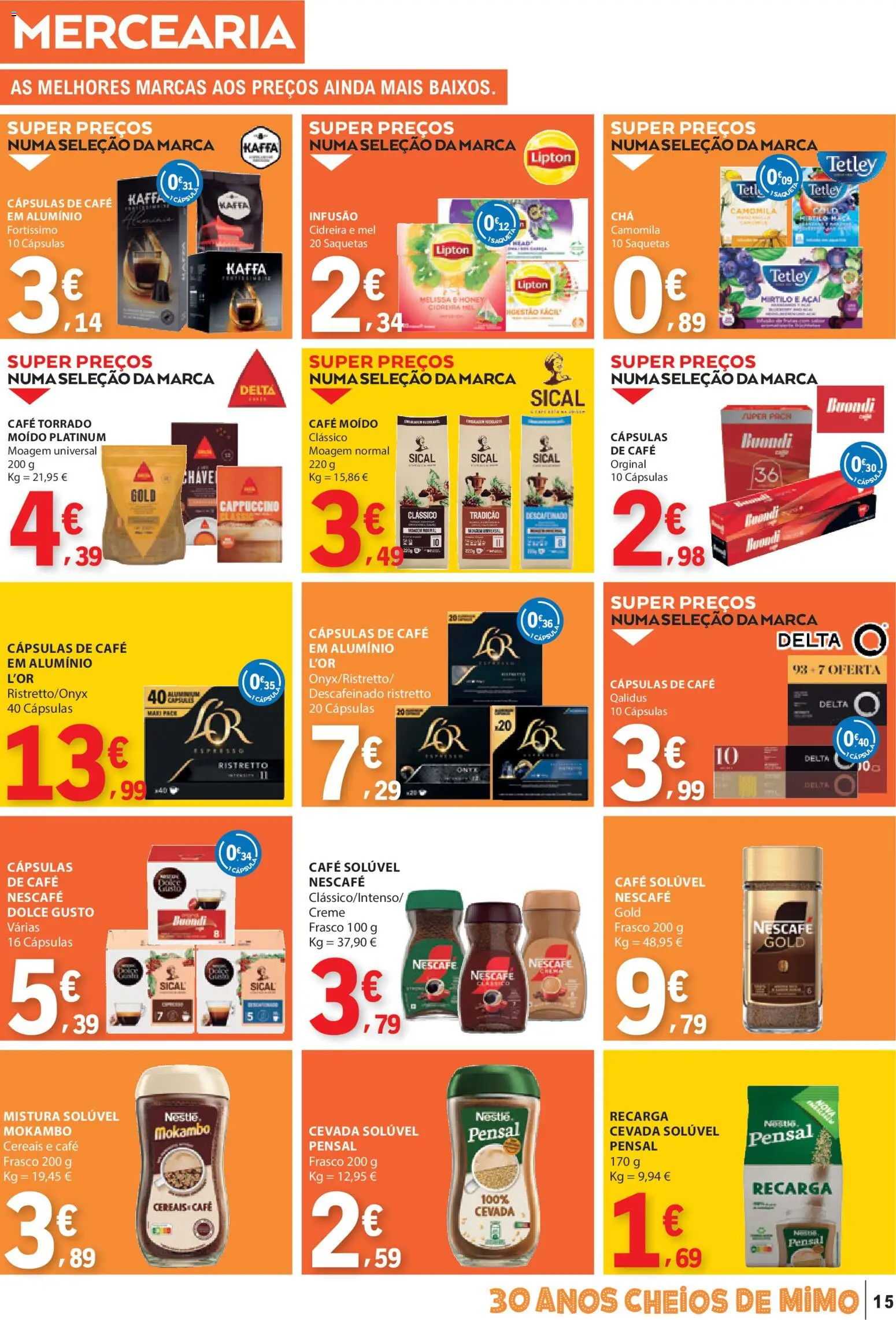 E.Leclerc folheto │ válido de 15.01.2026 | Página: 15 | Produtos: Café solúvel, Café, Mel, Cereais