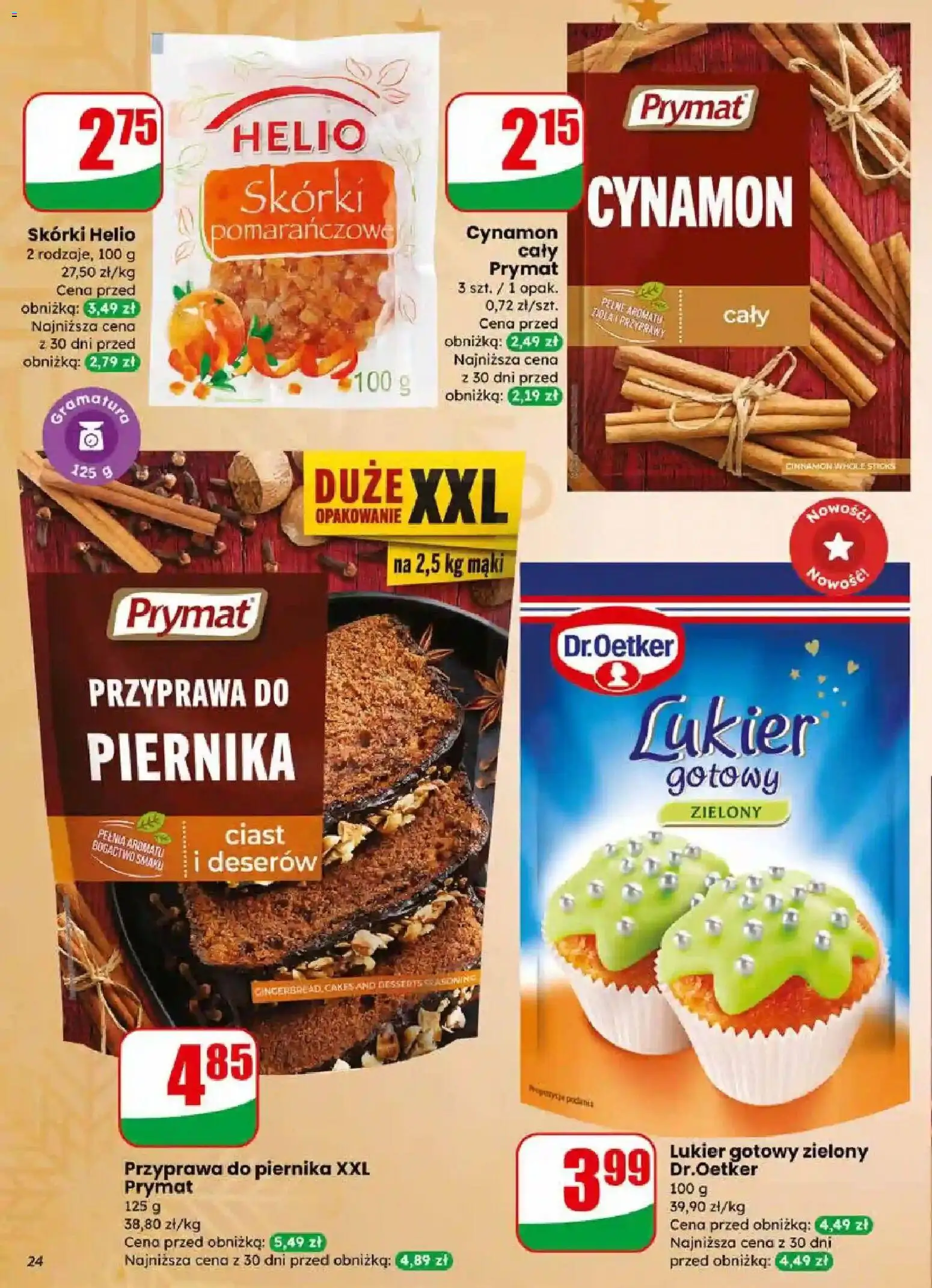 Dino Gazetka od 17.12.2025 | Strona: 24 | Produkty: Cynamon, Przyprawa do piernika