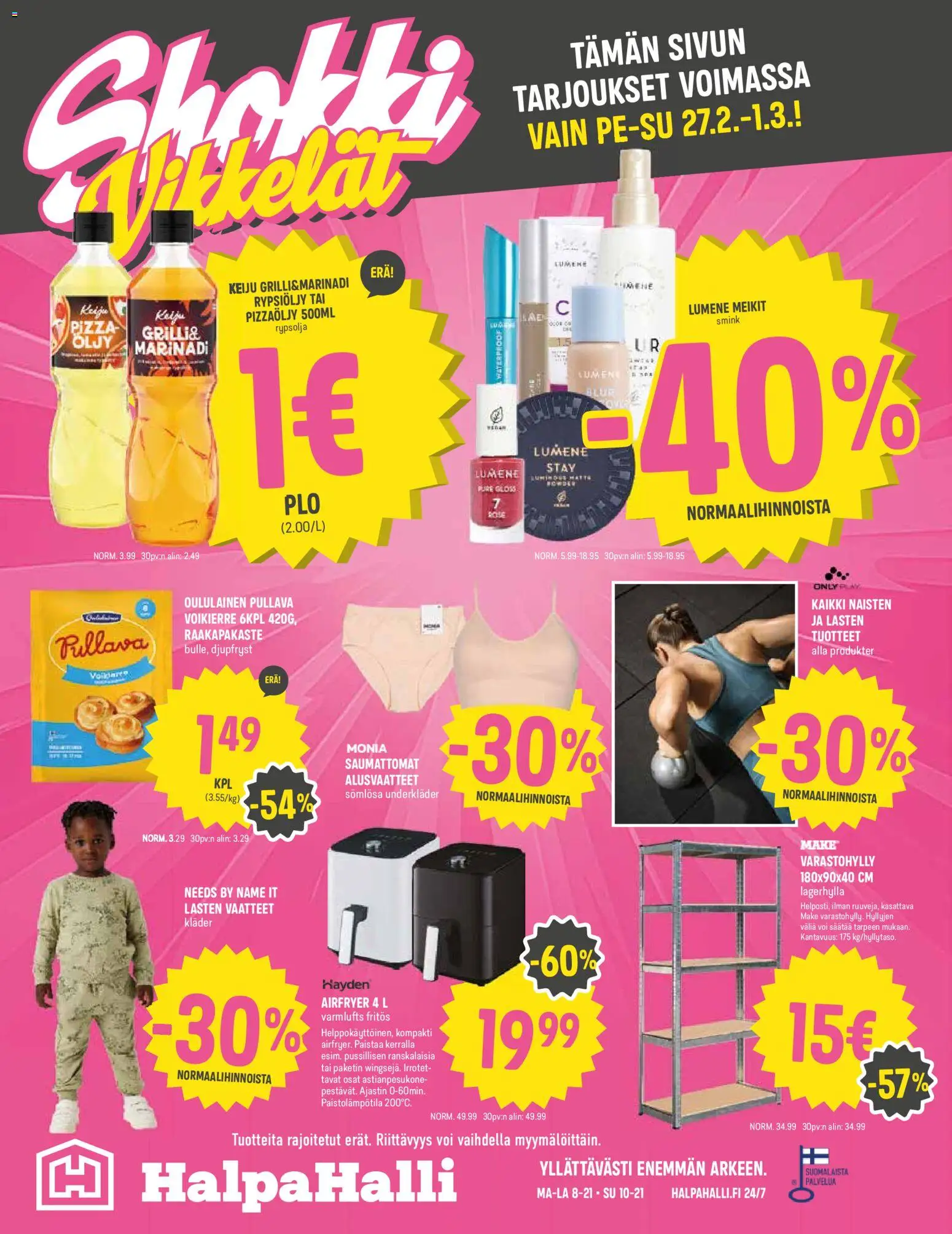 Halpa Halli tarjoukset – voimassa 25.02.2026 alkaen | Sivu: 16 | Tuotteet: Astianpesukone, Marinadi, Vaatteet, Voi