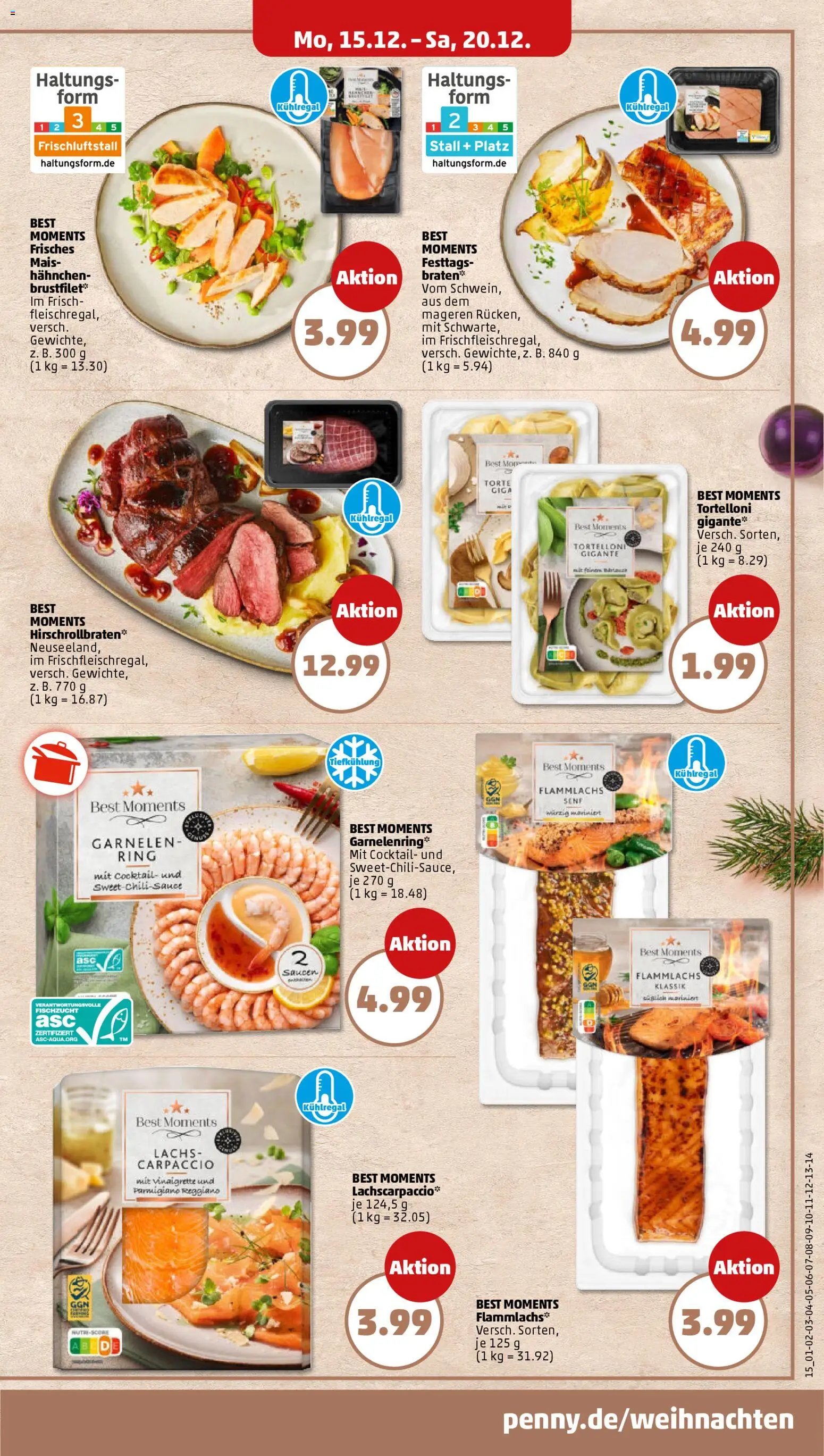 Penny Prospekt 	 – gültig ab 15.12.2025 | Seite: 19 | Produkte: Hahnchen, Garnelen, Lachs