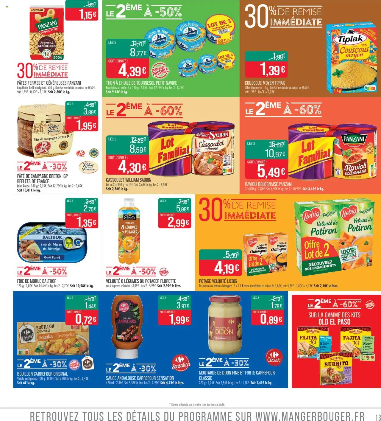  | Page: 13 | Produits: Couscous, Morue, Coquillettes, Pâtes