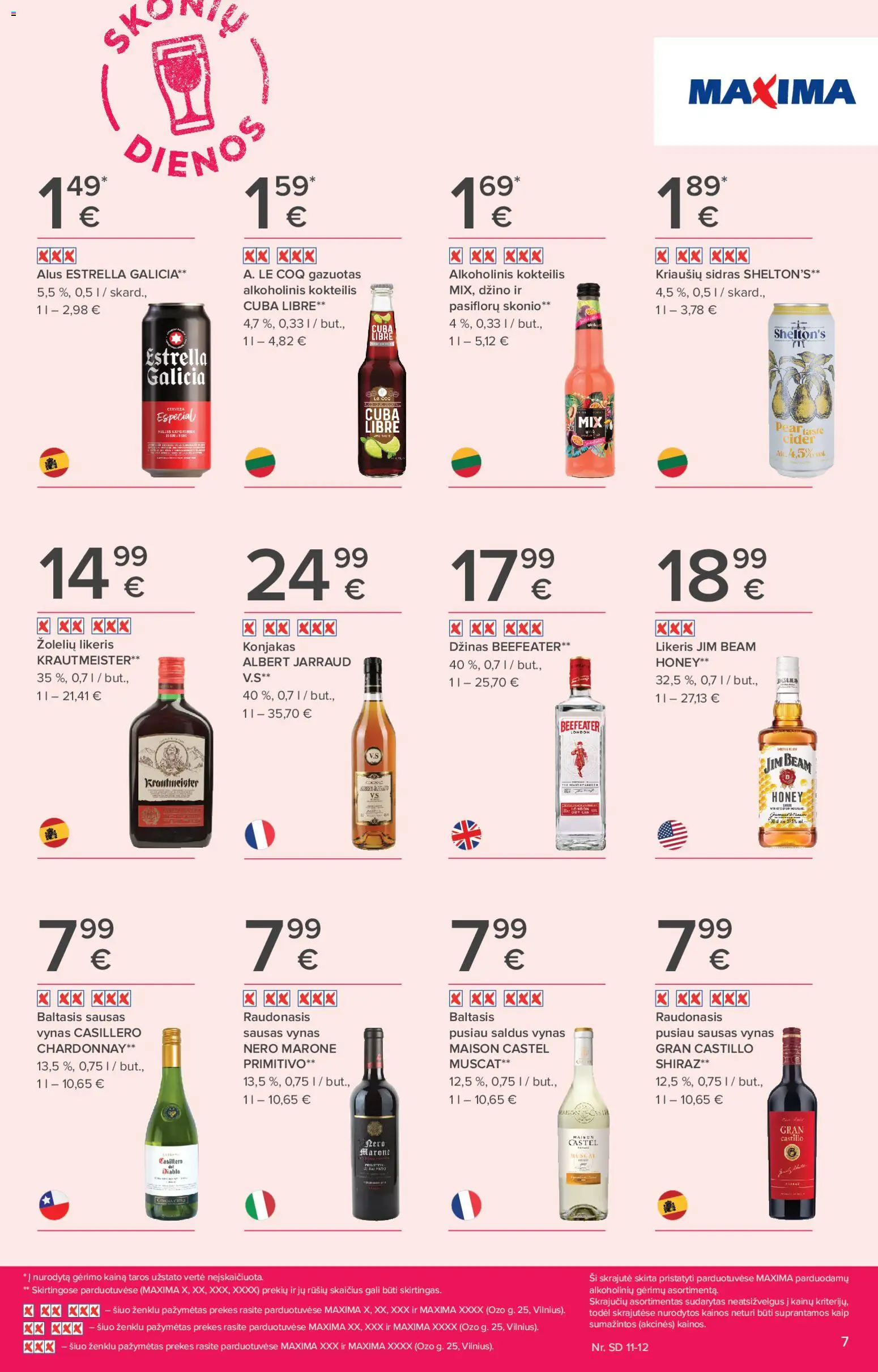 MAXIMA akcijos nuo 30.10.2025 | Puslapis: 7 | Prekių: Vynas, Alus, Džinas