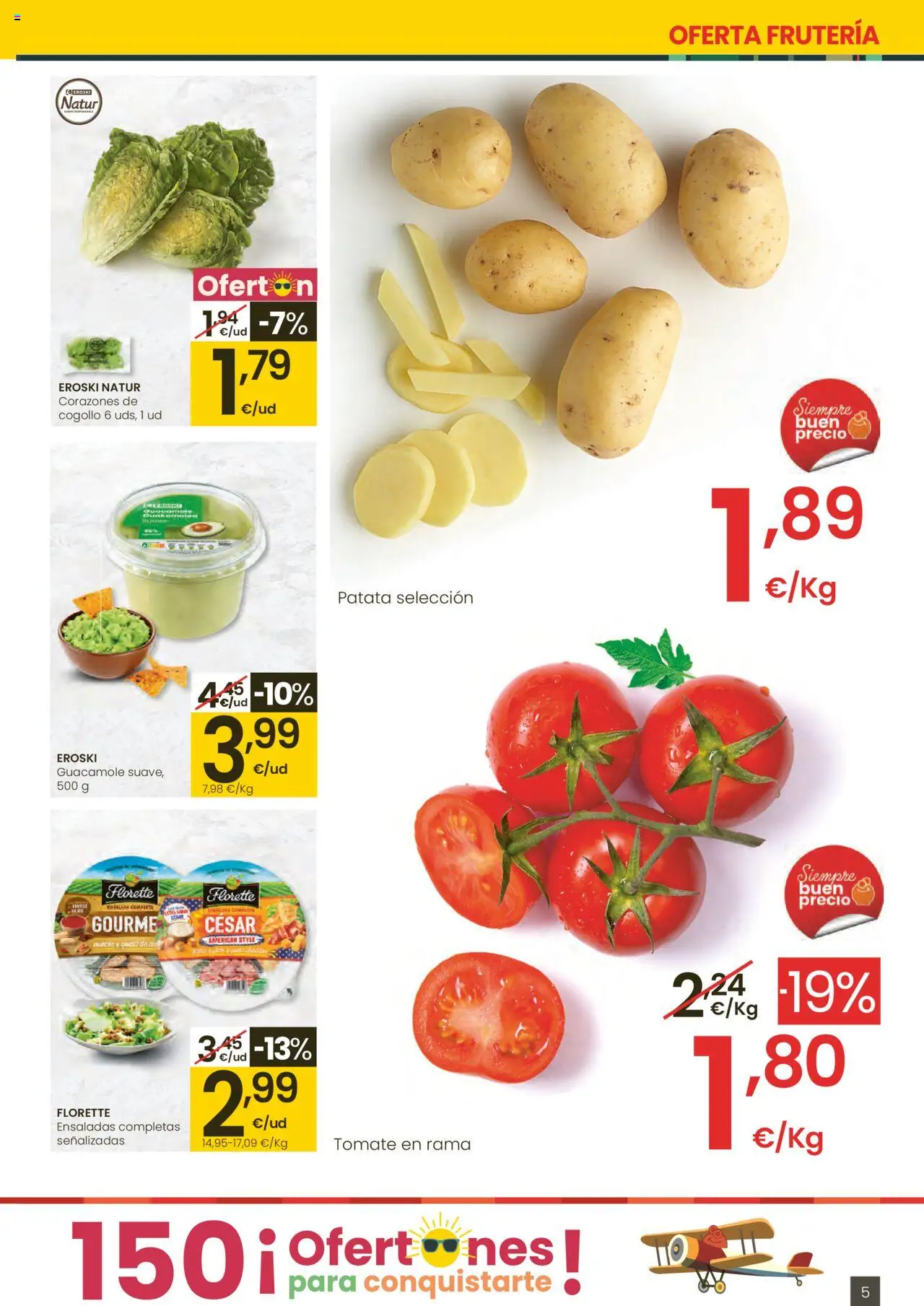Eroski - Para conquistarte Mercat │ válido desde el 12.06.2025 | Página: 5 | Productos: Guacamole, Ensalada