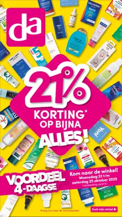 Da - Voordeelvierdaagse - Voorbeeld van een folder van Da, geldig van 22.10.2025