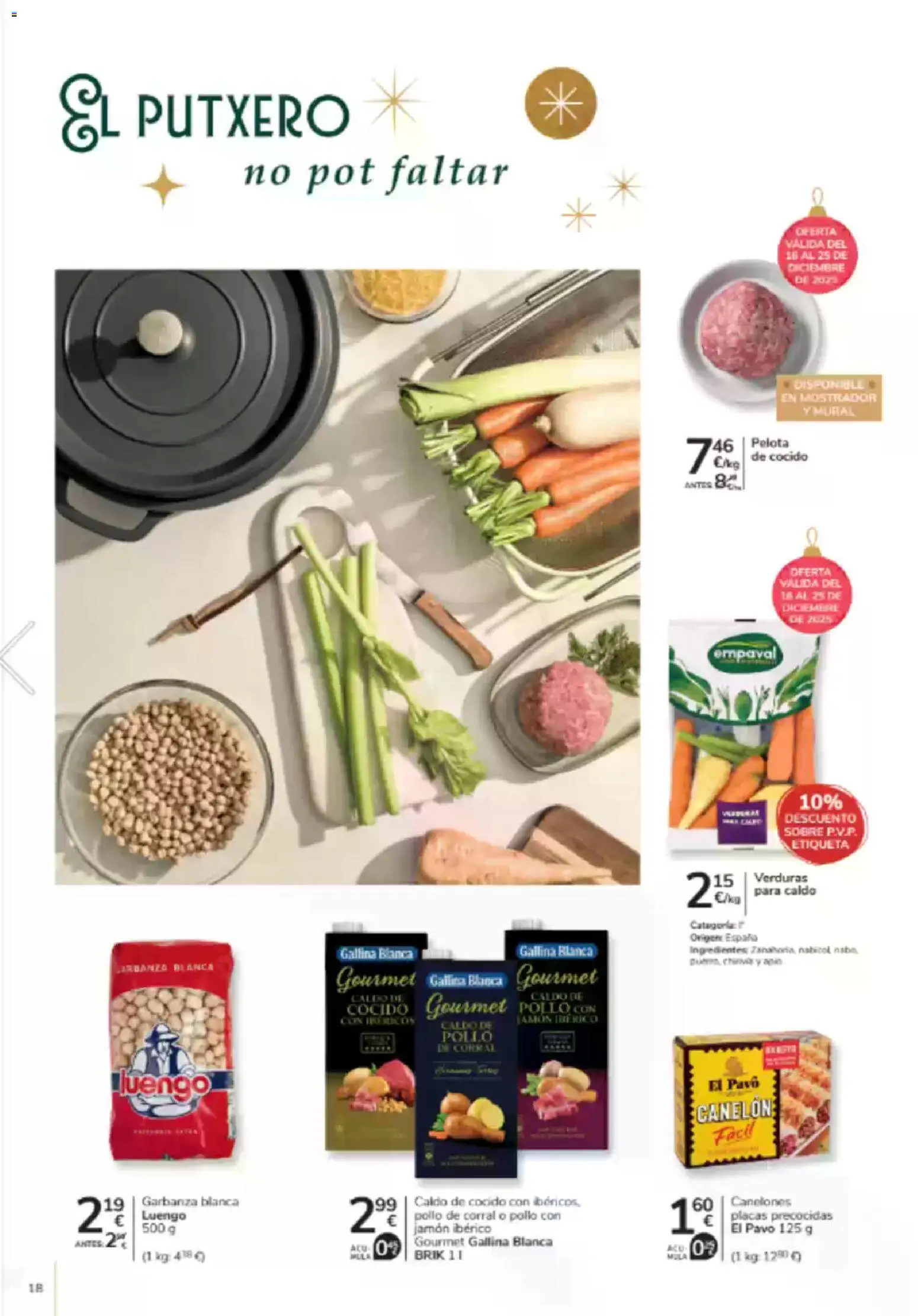 Consum folleto │ válido desde el 18.12.2025 | Página: 18 | Productos: Κρεμάστρα, Jamón ibérico, Jamón, Zanahoria