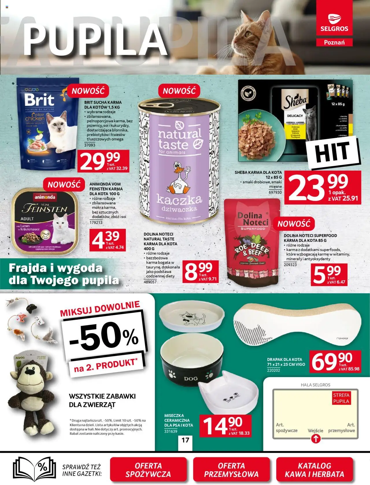 Selgros cash&carry Gazetka - Poznań Selgros 2.0 smakuje lepiej od 09.10.2025 | Strona: 17 | Produkty: Kaczka, Karma dla kotów, Karma dla kota, Kawa