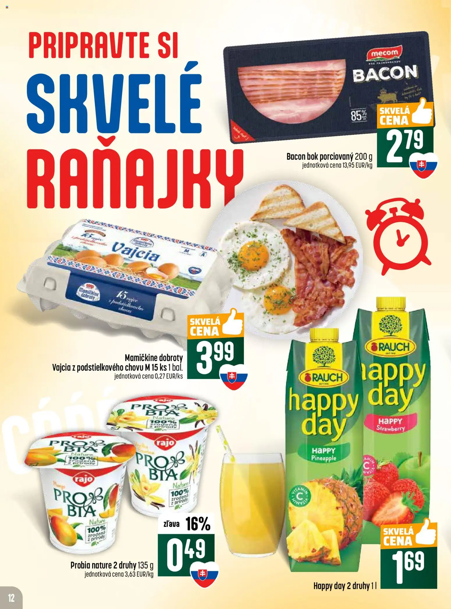 Nové COOP Jednota akcie – leták je platný od 06.11.2025 | Strana: 12 | Produkty: Vajcia