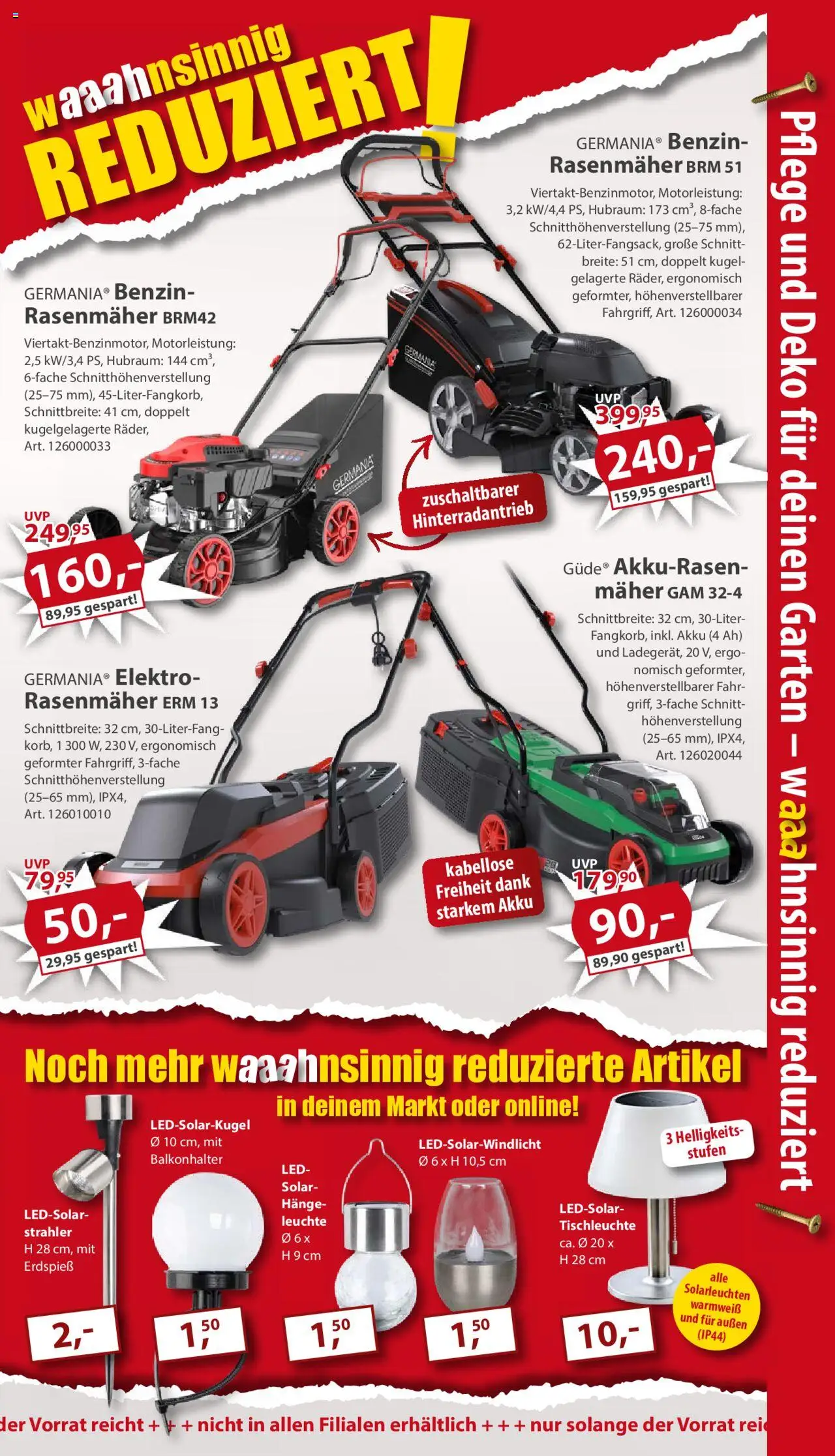 Sonderpreis Baumarkt Prospekt 	 - gültig ab dem 26.07.2025 | Seite: 9 | Produkte: Rasenmäher