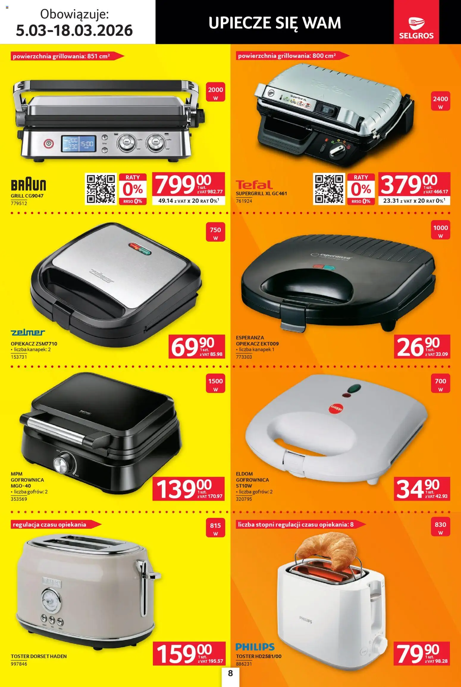 Selgros cash&carry gazetka - Elektro AGD od 05.03.2026 | Strona: 8