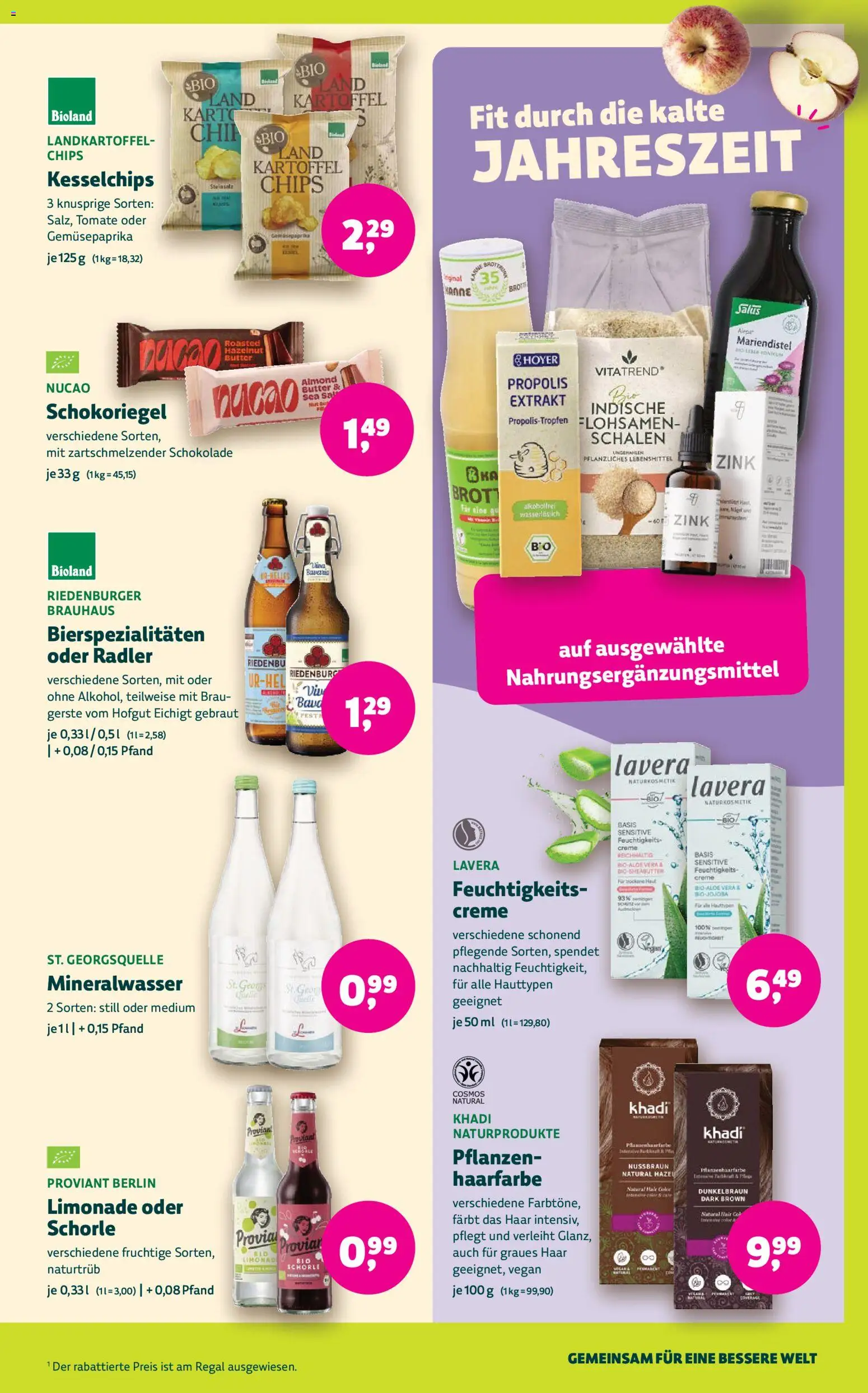 BioMarkt Prospekt – gültig ab 05.11.2025 | Seite: 11 | Produkte: Butter, Regal, Limonade, Mineralwasser