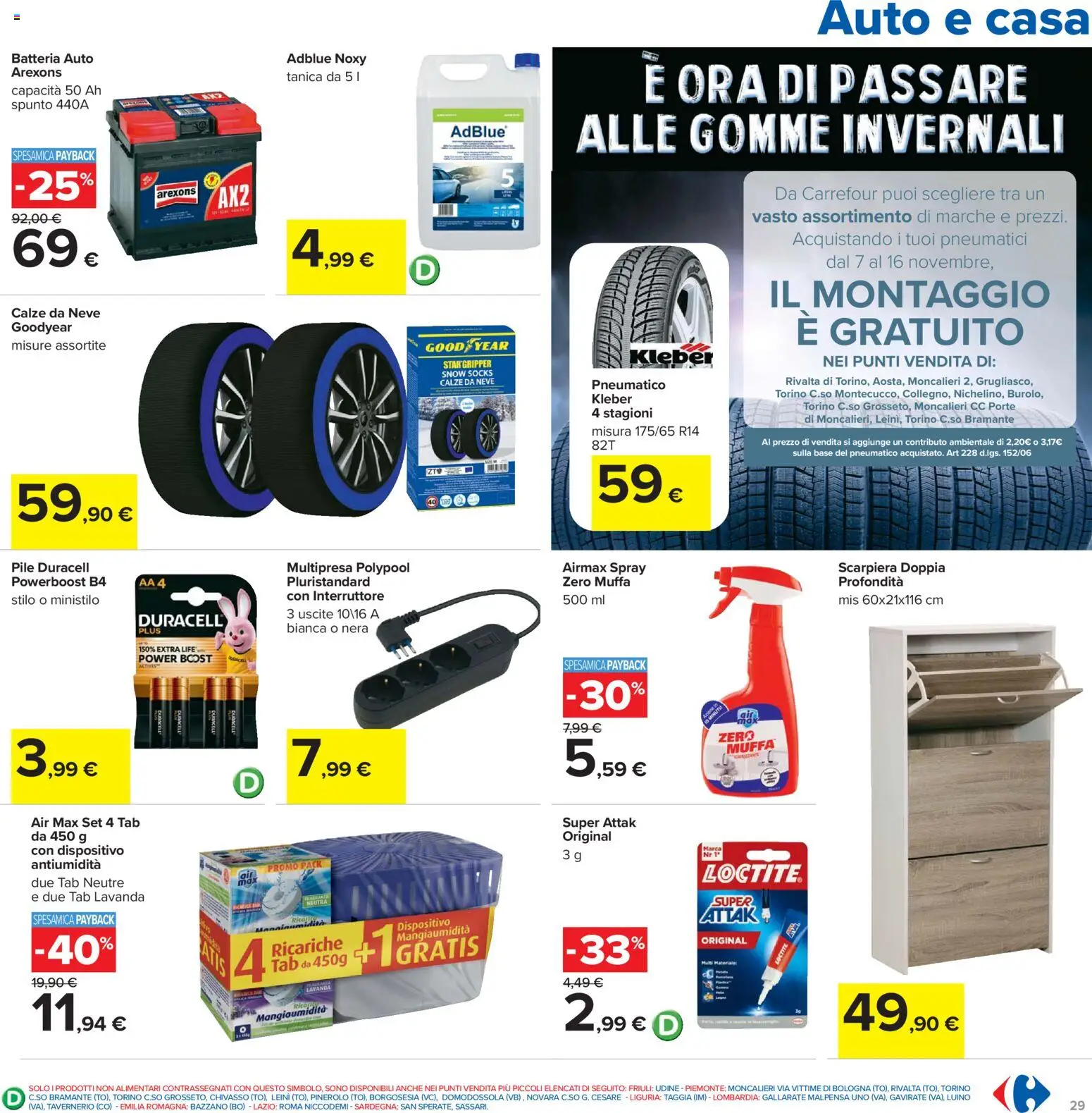 Volantino Carrefour del 07.11.2025 | Pagina: 29 | Prodotti: Pile, Tanica, Lavanda, Batteria
