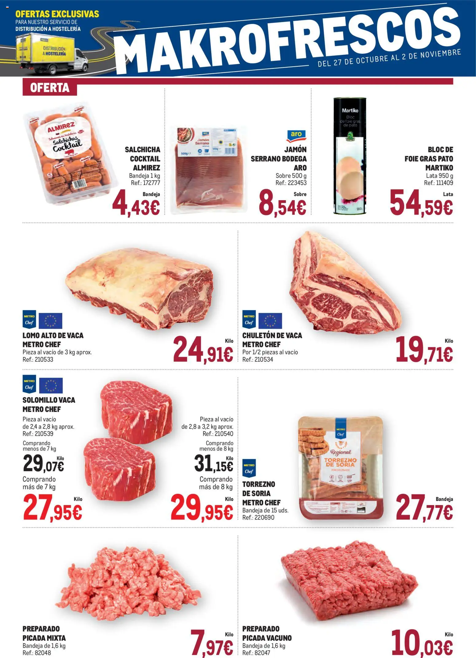 Makro - Frescos Norte 2 │ válido desde el 27.10.2025 | Página: 1 | Productos: Jamón serrano, Jamón, Bandeja