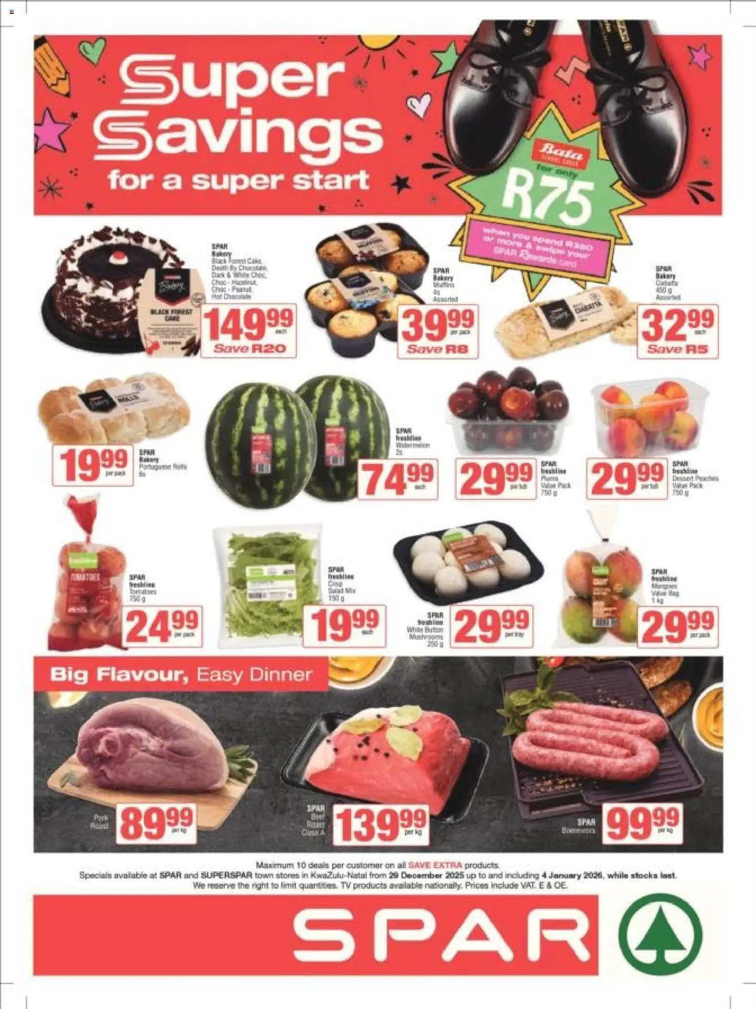 New Superspar catalogue – valid from 29.12.2025 | Page: 1 | Products: Bakery, TV