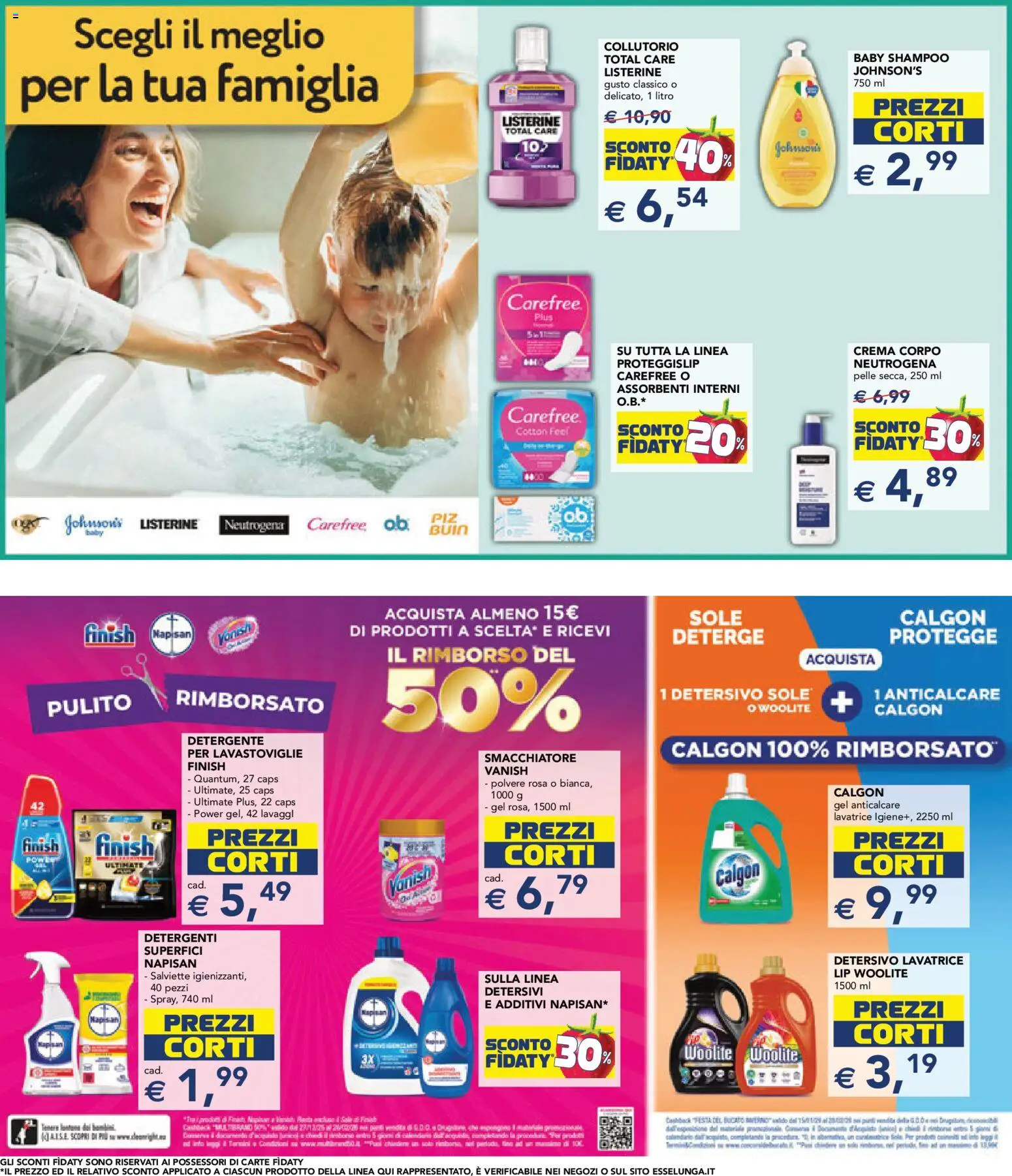 Volantino Esselunga S del 29.01.2026 | Pagina: 28 | Prodotti: Smacchiatore, Detergente, Anticalcare, Lavastoviglie