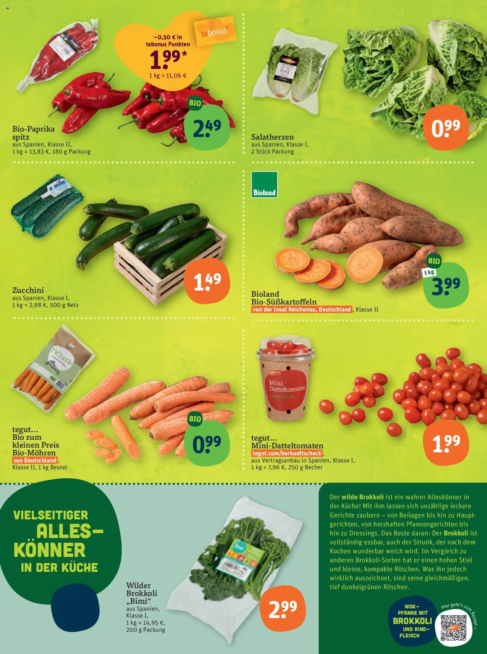 Tegut Prospekt – gültig ab 29.12.2025 | Seite: 4 | Produkte: Brokkoli, Zucchini, Wok, Fleisch