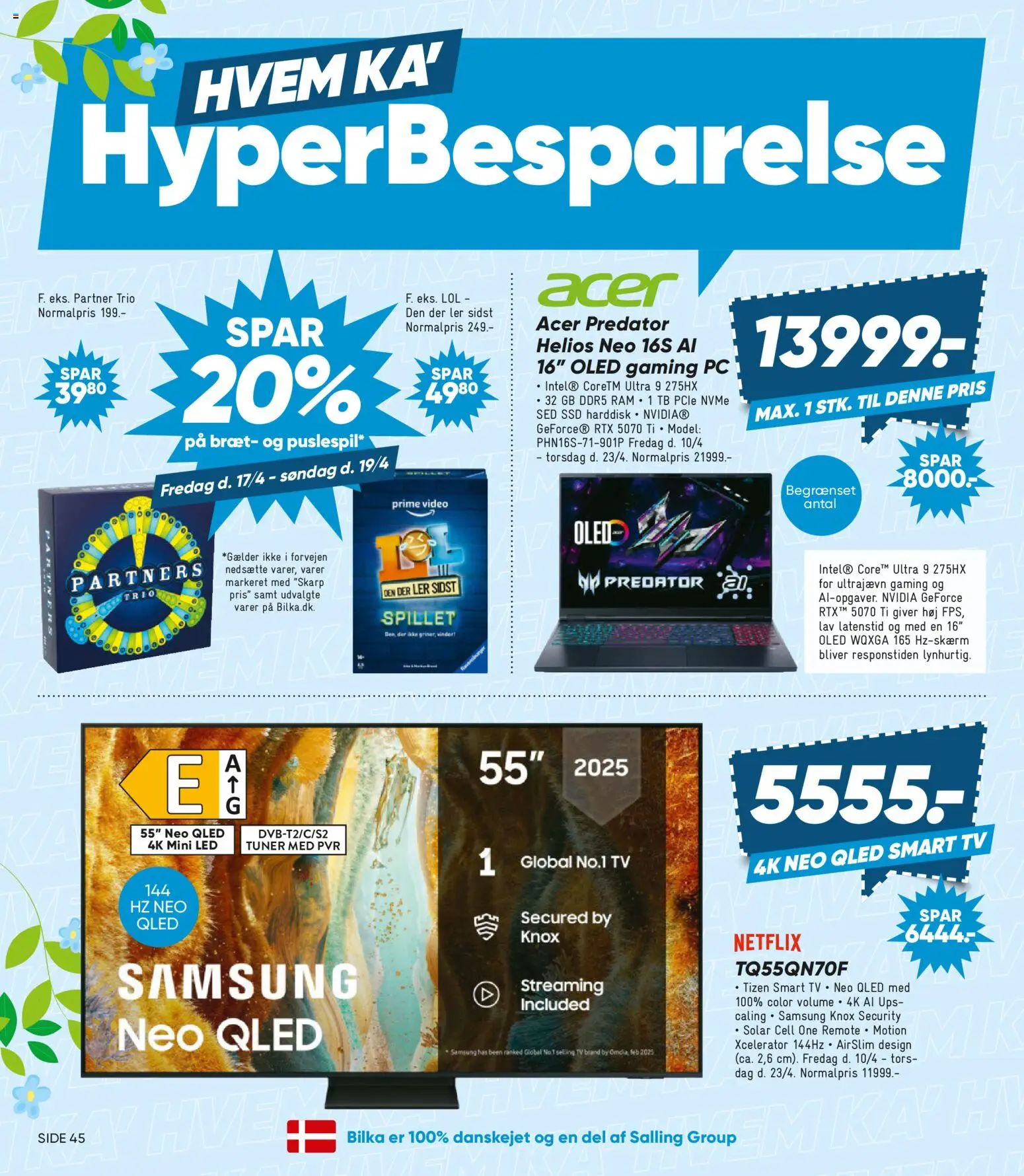 Bilka tilbudsavis – gyldig fra 17.04.2026 | Side: 4 | Produkter: Te, PC, TV, Harddisk