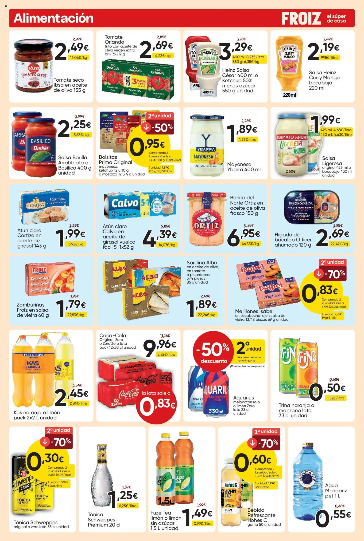 Froiz folleto │ válido desde el 25.03.2026 | Página: 10 | Productos: Aceite, Tomates, Οθόνη προβολής, Melocotón rojo