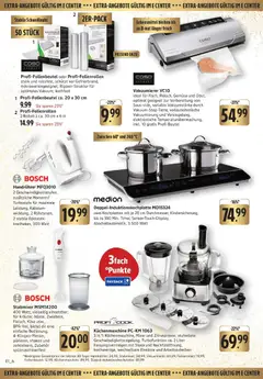 Vakuumierer VC10, ideal für Fisch, Fleisch, Gemüse und Obst, optimal geeignet zur Vorbereitung von Sous-vide, variable Vakuumstärke durch Vakuum-Stop-Taste, vollautomatische Vakuumierung und Versiegelung, elektronische Temperaturüberwachung, inkl. 10 gratis Profi-Beutel ab 15.12.2025 gültig | Seite: 56