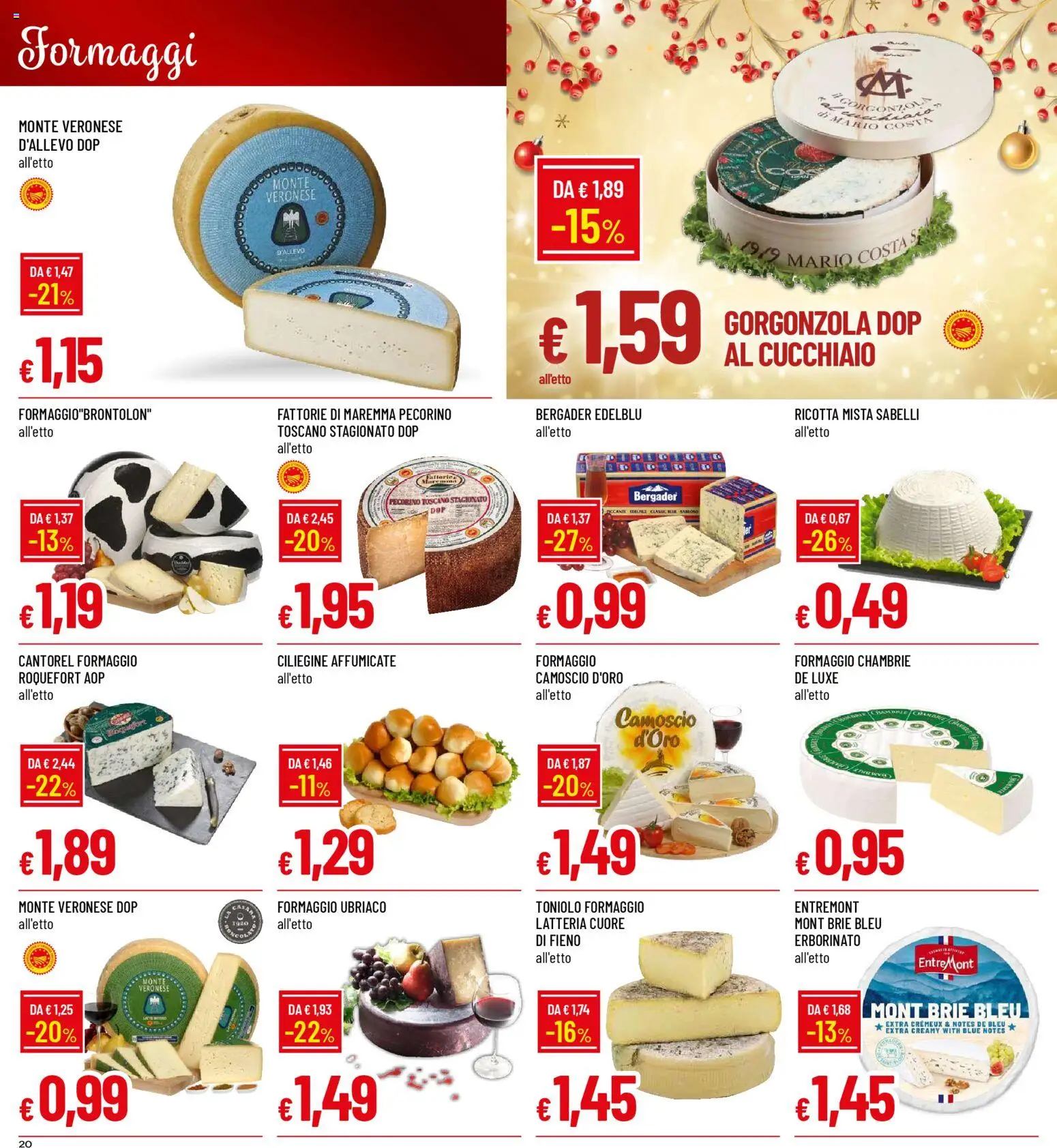 Volantino Galassia del 15.12.2025 | Pagina: 20 | Prodotti: Formaggio, Ricotta, Gorgonzola, Pecorino