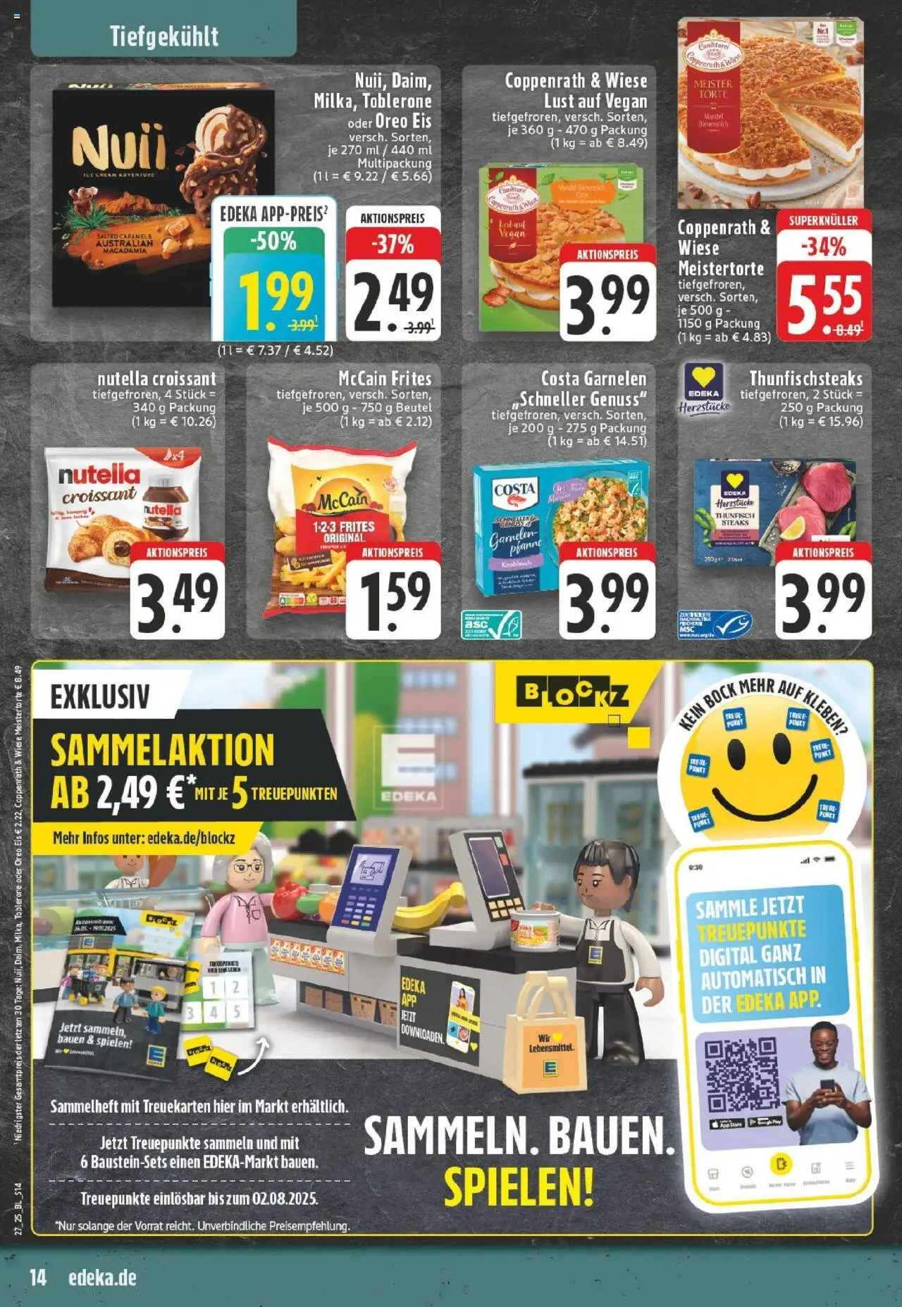 Edeka prospekt Mönchengladbach	 - gültig ab dem 29.06.2025 | Seite: 14 | Produkte: Thunfisch, McCain, Nutella, Knoblauch