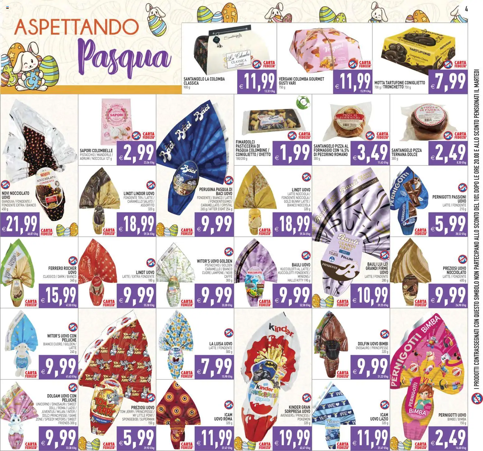 Volantino PIM Supermercati del 17.03.2026 | Pagina: 4 | Prodotti: Latte, Formaggio, Mandorle, Pecorino