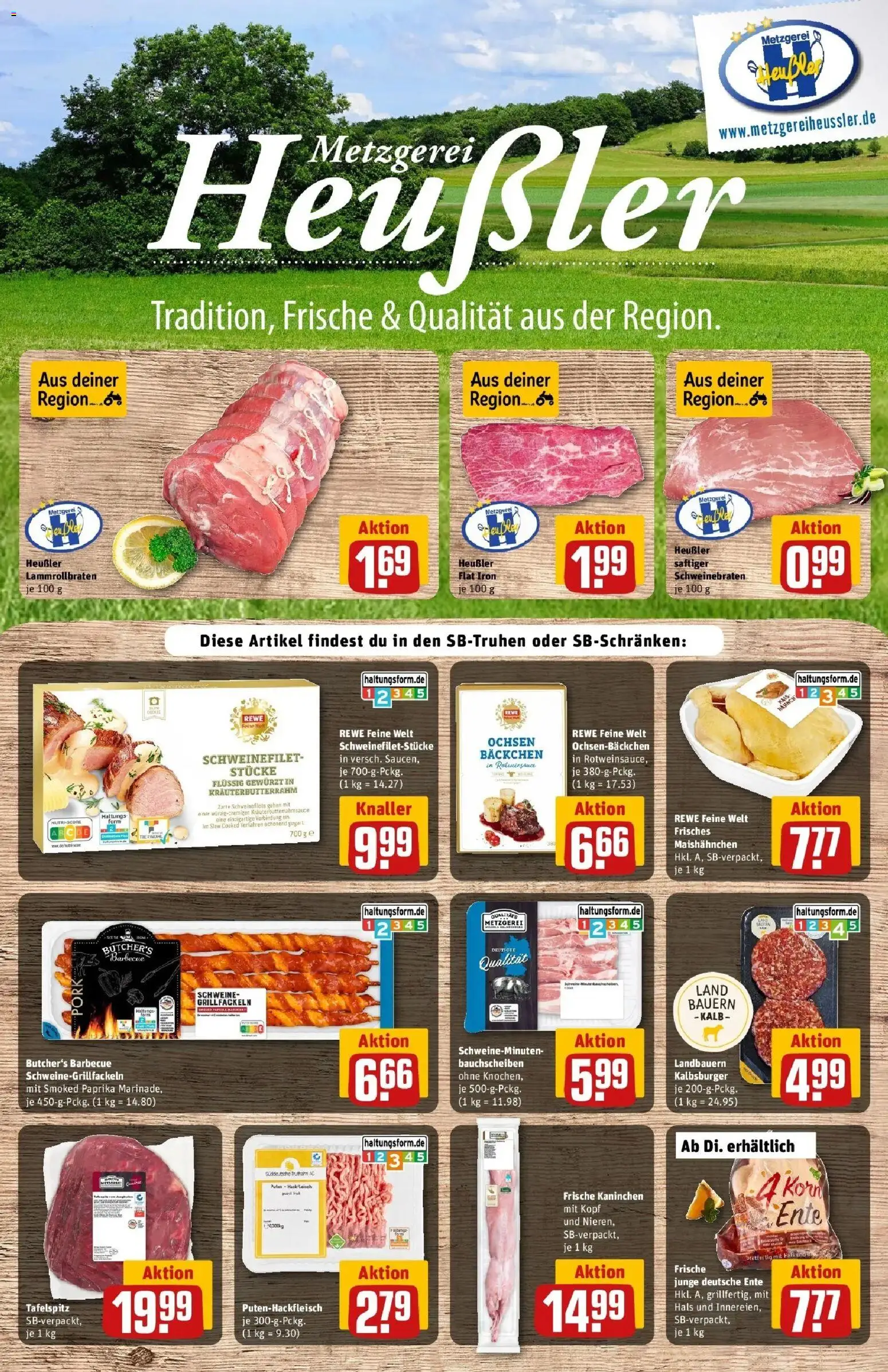 Rewe Prospekt Königsbronn	 – gültig ab 30.03.2026 | Seite: 10 | Produkte: Kaninchen, Schweinefilet, Paprika, Ente