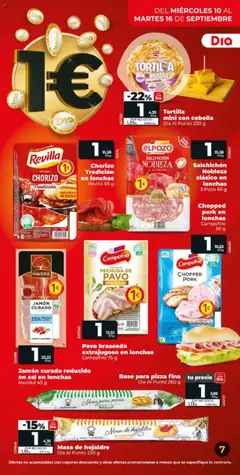 Base para pizza fina, Base para pizza fina Dia Al Punto 260 g │ válido desde el 10.09.2025 | Página: 7