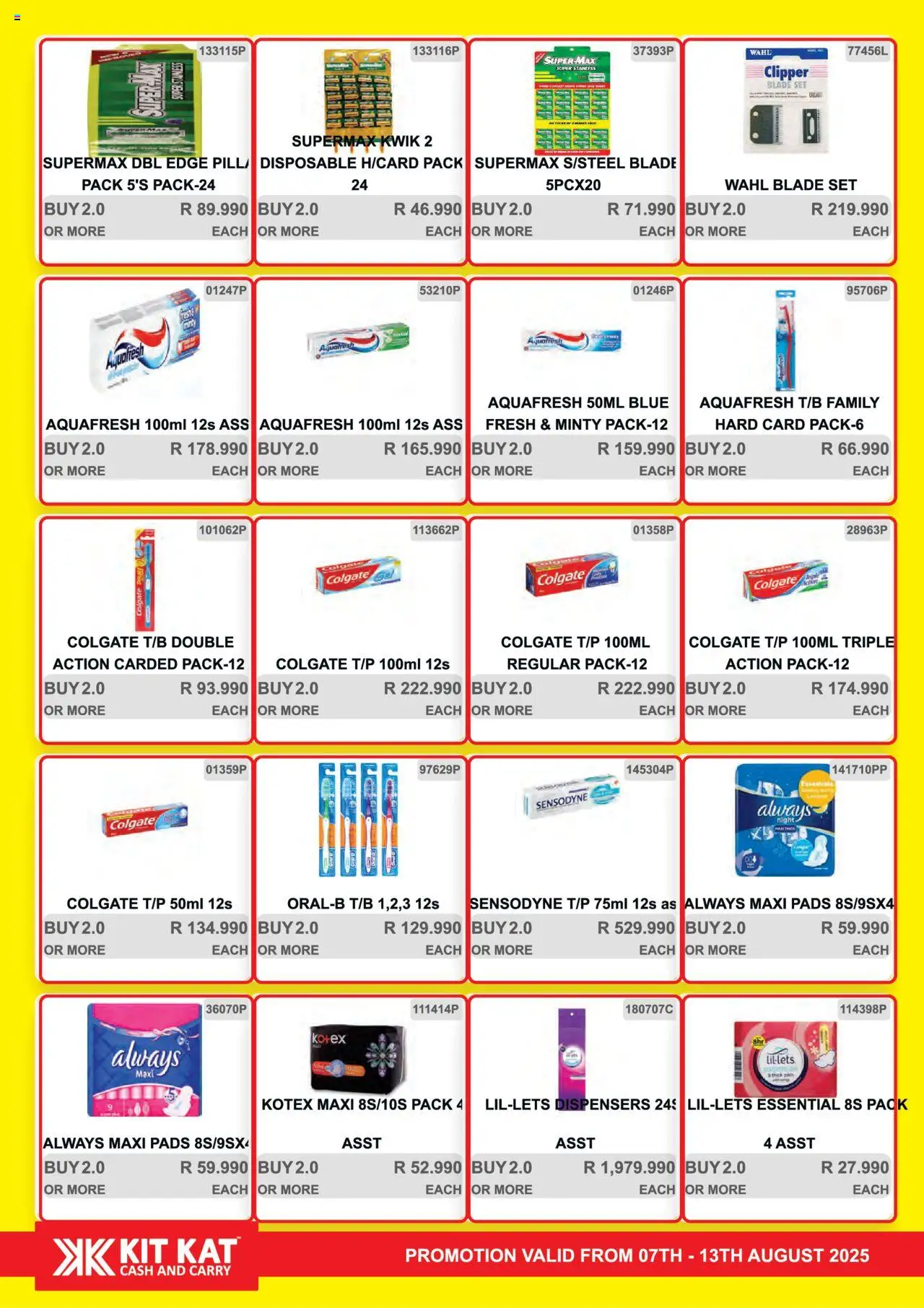 KIT KAT Cash & Carry Weekly Traders Special │ valid from 07.08.2025 | Page: 23 | Products: Pads