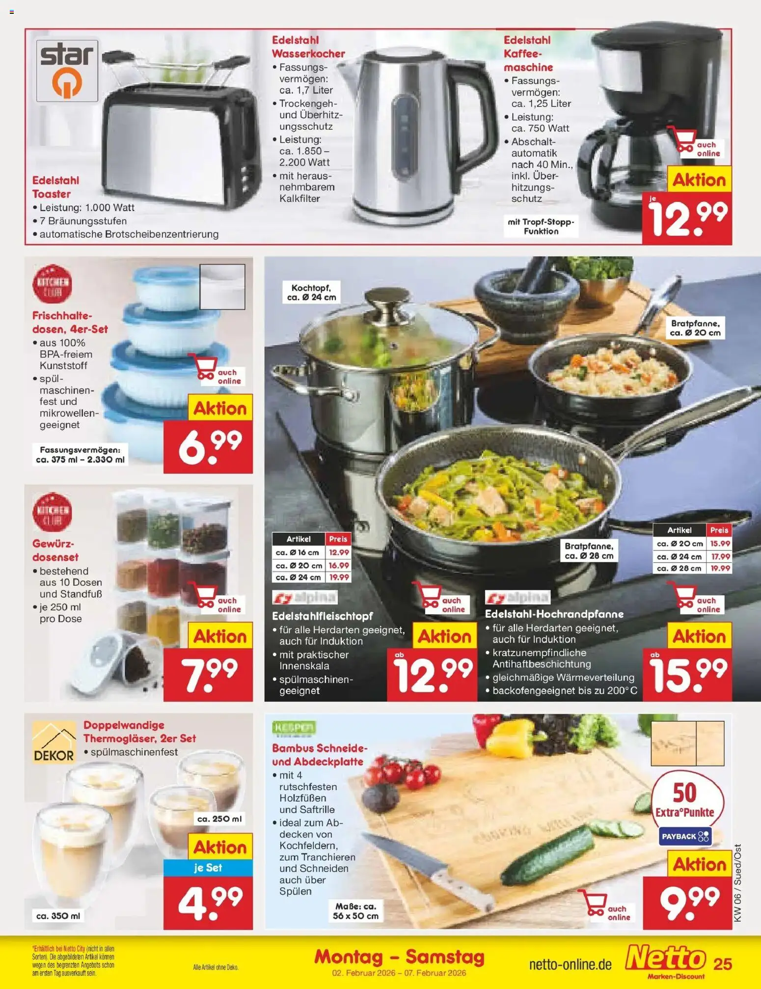 Netto Marken-Discount prospekt Kremmen	 – gültig ab 02.02.2026 | Seite: 33 | Produkte: Wasserkocher, Toaster, Kaffee