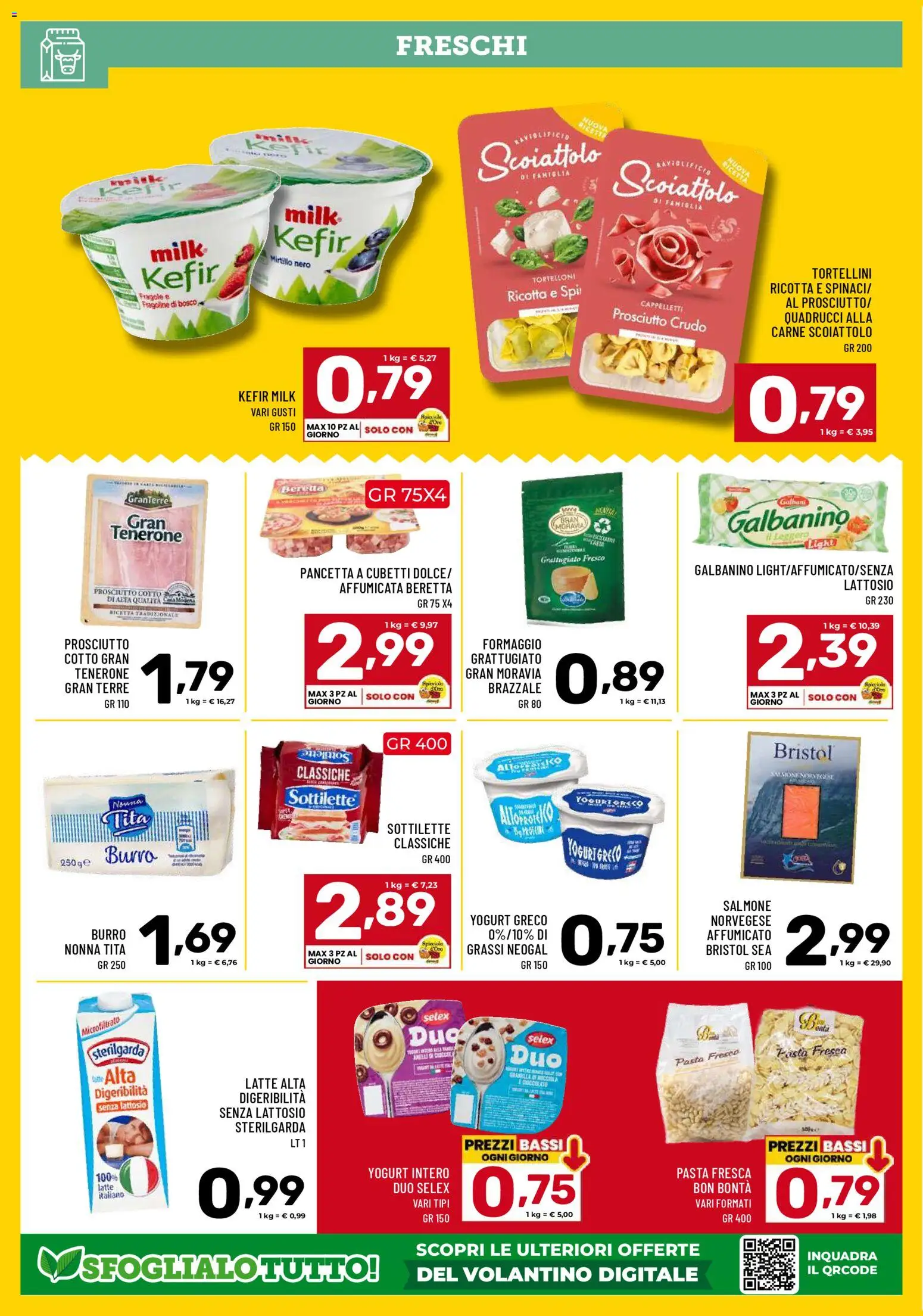 Volantino Il Centesimo del 17.04.2026 | Pagina: 6 | Prodotti: Yogurt, Formaggio, Prosciutto, Burro