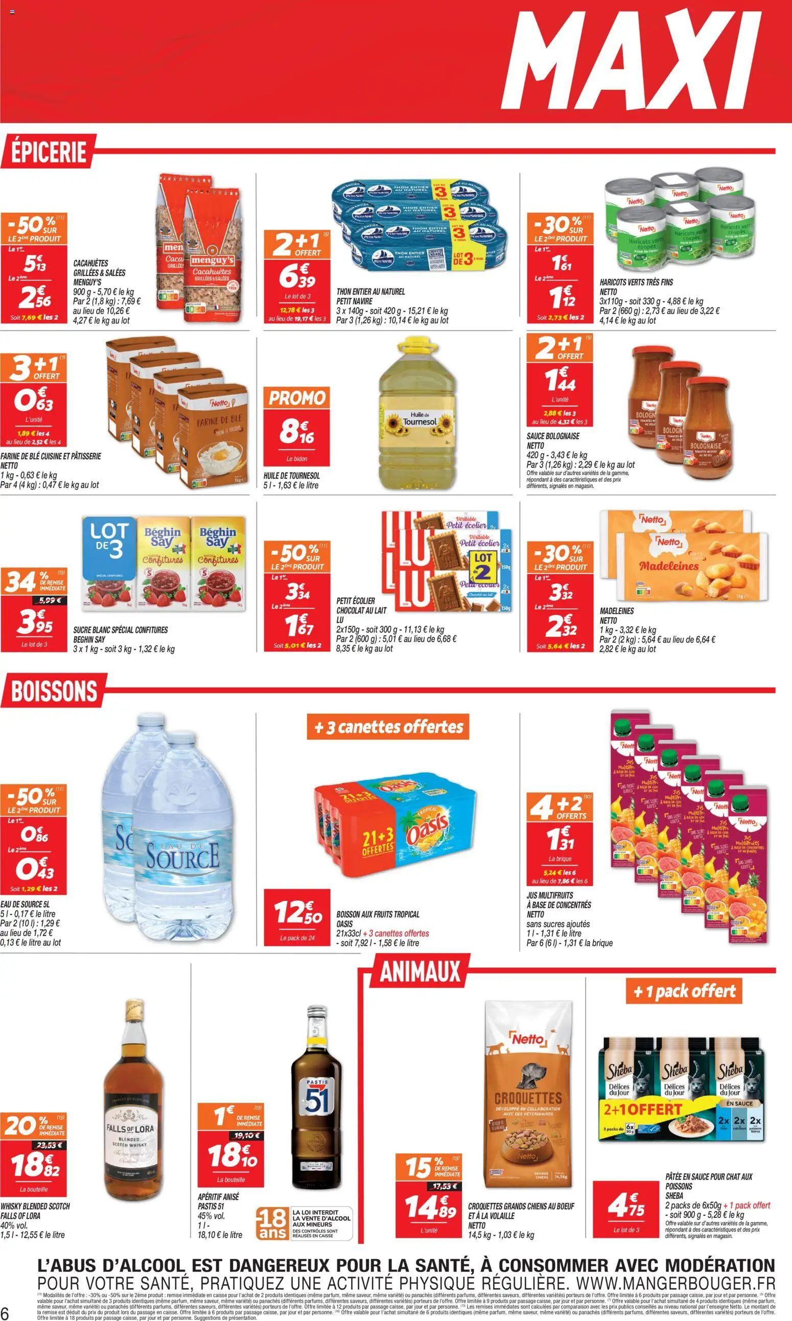 {H1} | Page: 6 | Produits: Farine de ble, Haricots verts, Huile de tournesol, Tomates