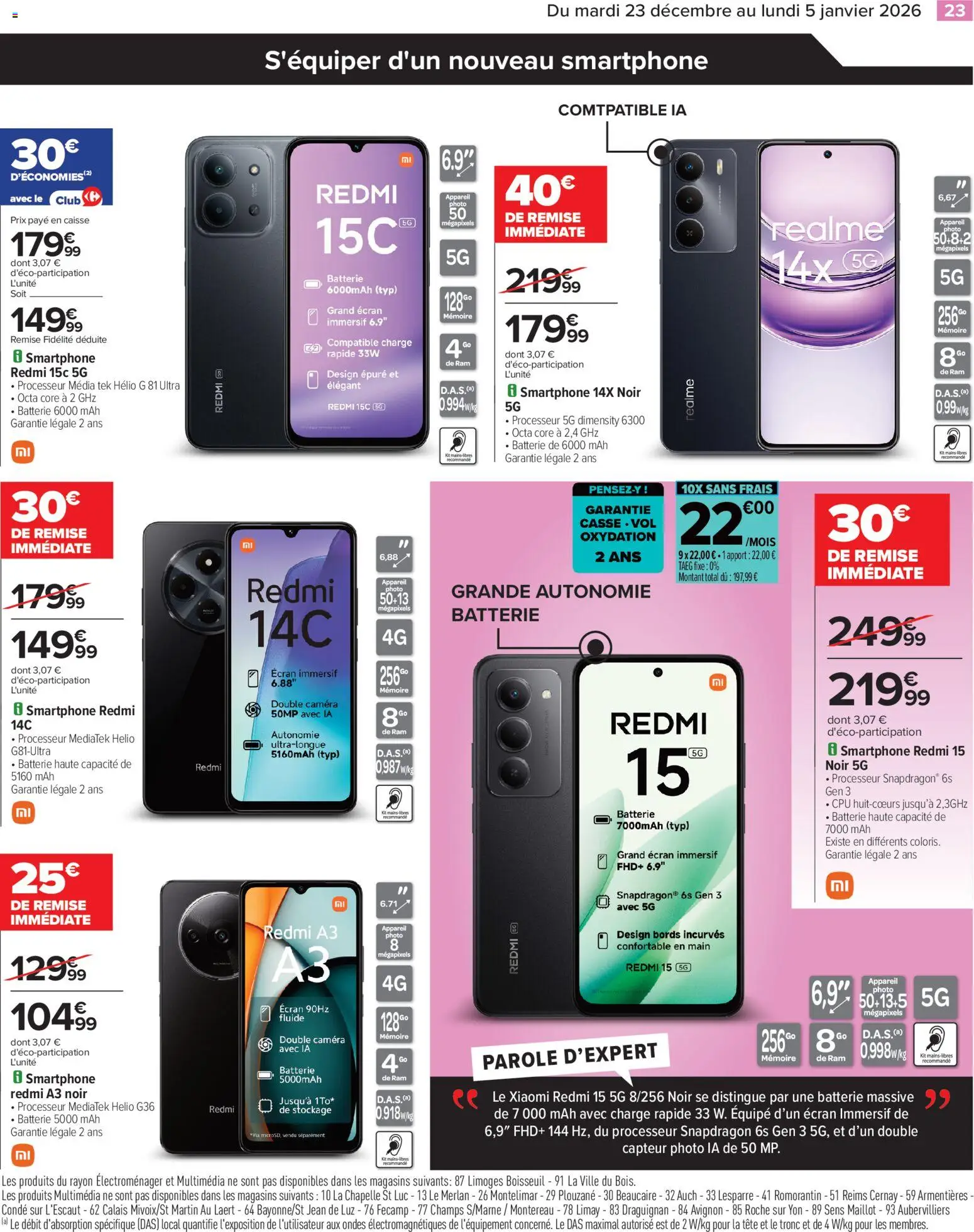 {H1} | Page: 25 | Produits: Smartphone, Appareil photo, Batterie, Caméra