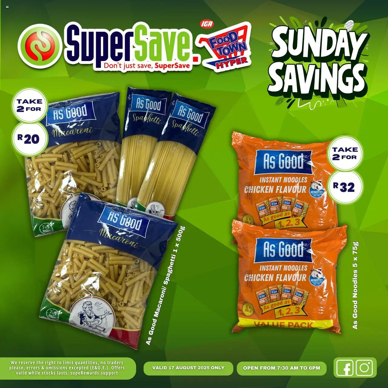 Super Save Sunday Specials │ valid from 17.08.2025 | Page: 32 | Products: Chicken, Noodles
