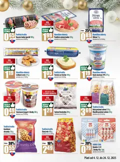 COOP Jednota leták platný od 04.12.2025 | Strana: 5 | Produkty: Syr, Jogurt, Saláma, Hrozienka
