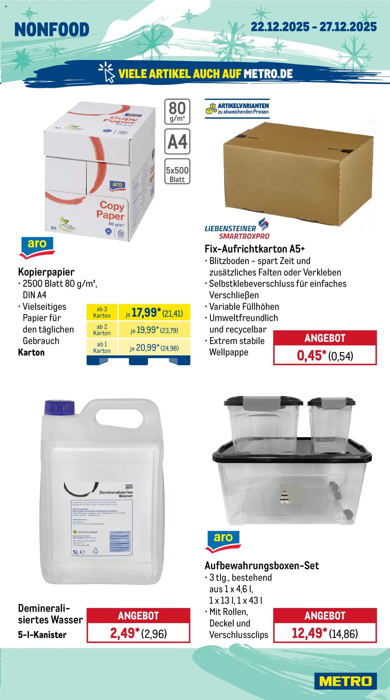 Metro Prospekt 	 – gültig ab 22.12.2025 | Seite: 25 | Produkte: Wasser