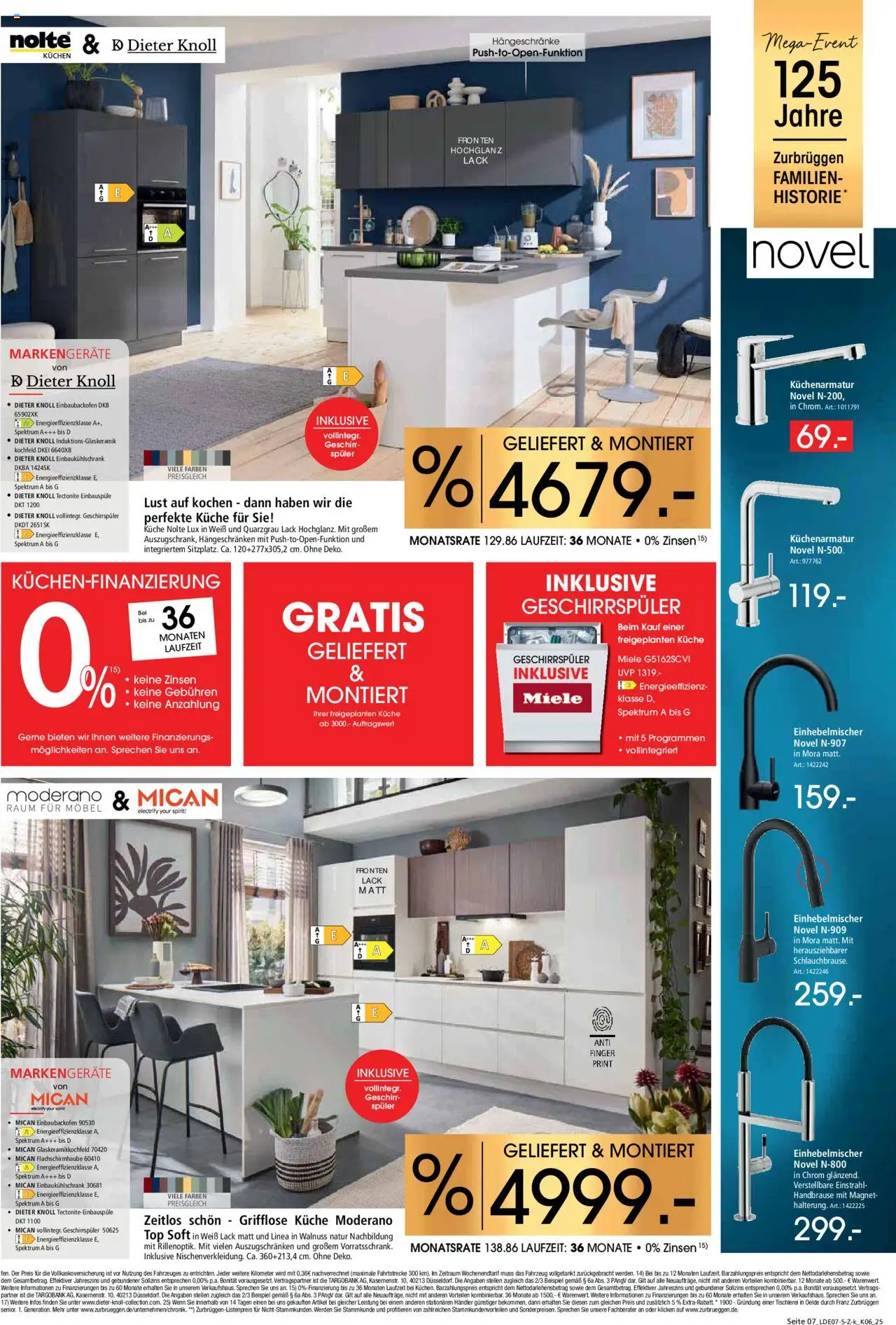 Zurbrüggen  Küchen für Ihr Zuhause - gültig ab dem 26.07.2025 | Seite: 7 | Produkte: Top, Geschirrspüler, Küche, Kochfeld