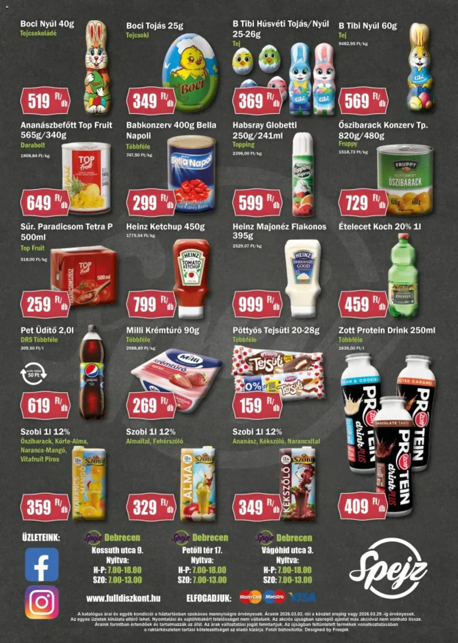 FullDiszkont akciós ujság - amely érvényes a következő dátumtól: 02.03.2026 | Oldal: 4 | Termékek: Őszibarack konzerv, Tojás, Babkonzerv, Mangó