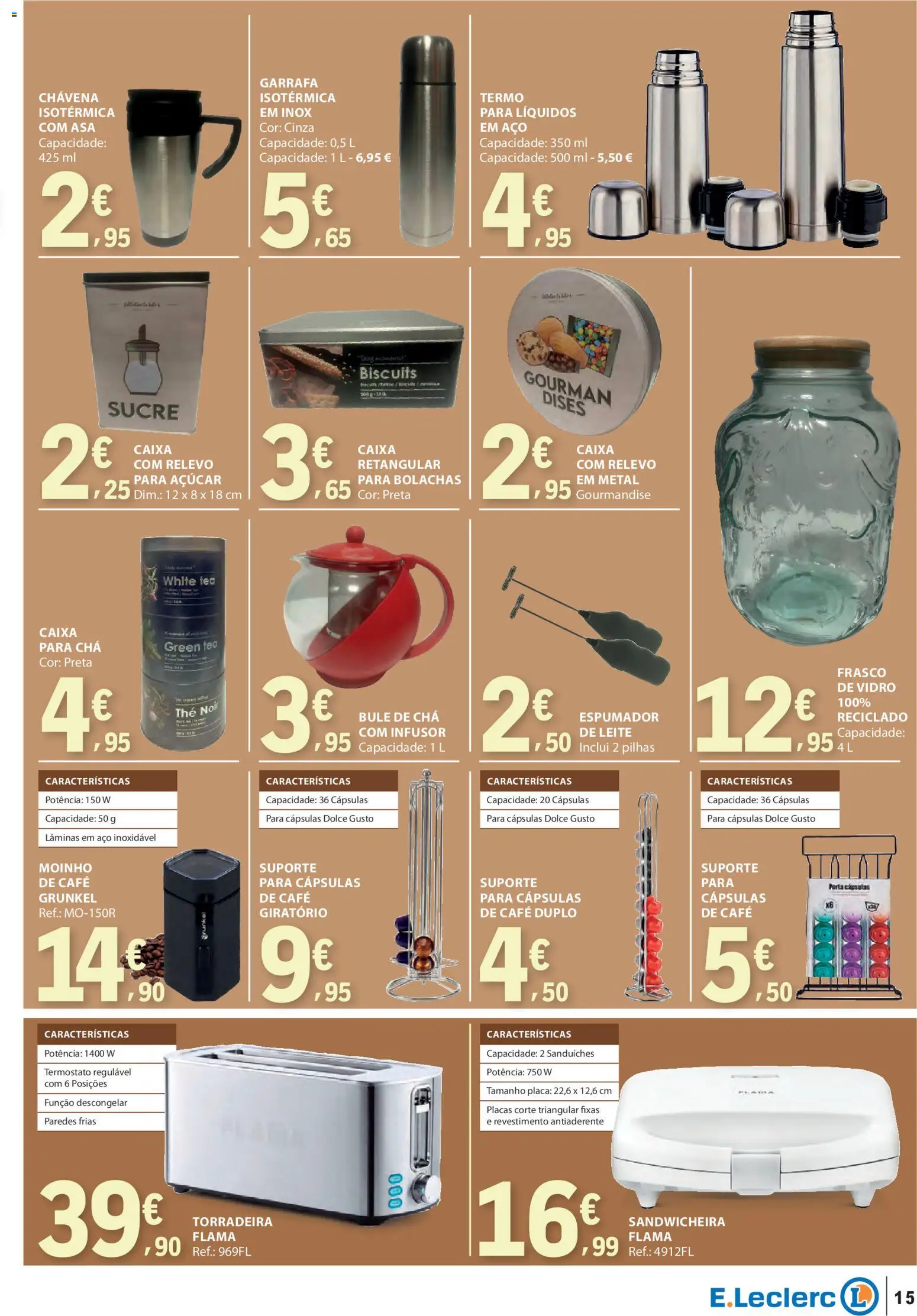 E.Leclerc - Folheto Especial Bebidas Quentes │ válido de 28.10.2025 | Página: 15 | Produtos: Torradeira, Capsulas dolce gusto, Caixa, Dolce gusto