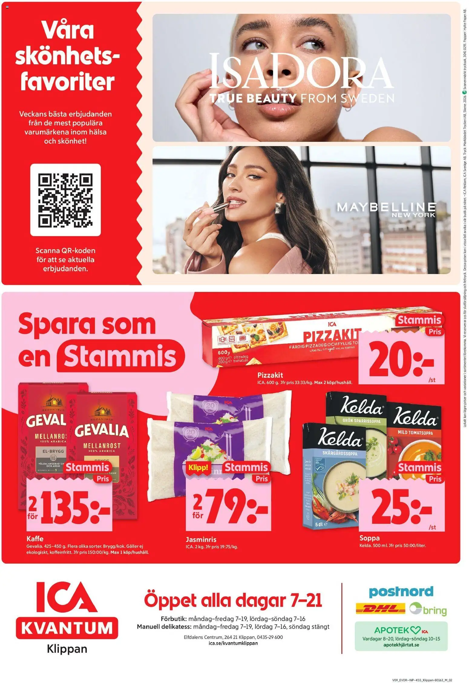ICA Kvantum reklamblad aktuell från 23.02.2026 | Sida: 14 | Produkter: Galler, Kaffe, Pizzakit, Soppa