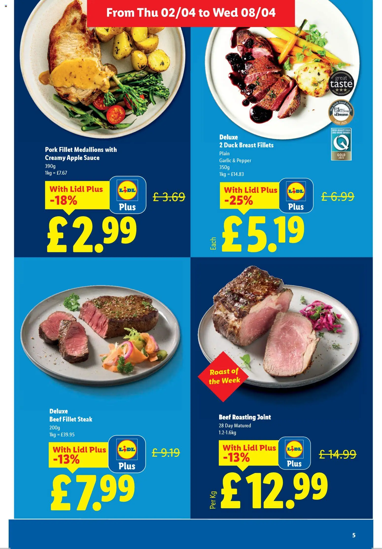 {H1} | Page: 5 | Products: Apple, Pork, Beef, Pepper