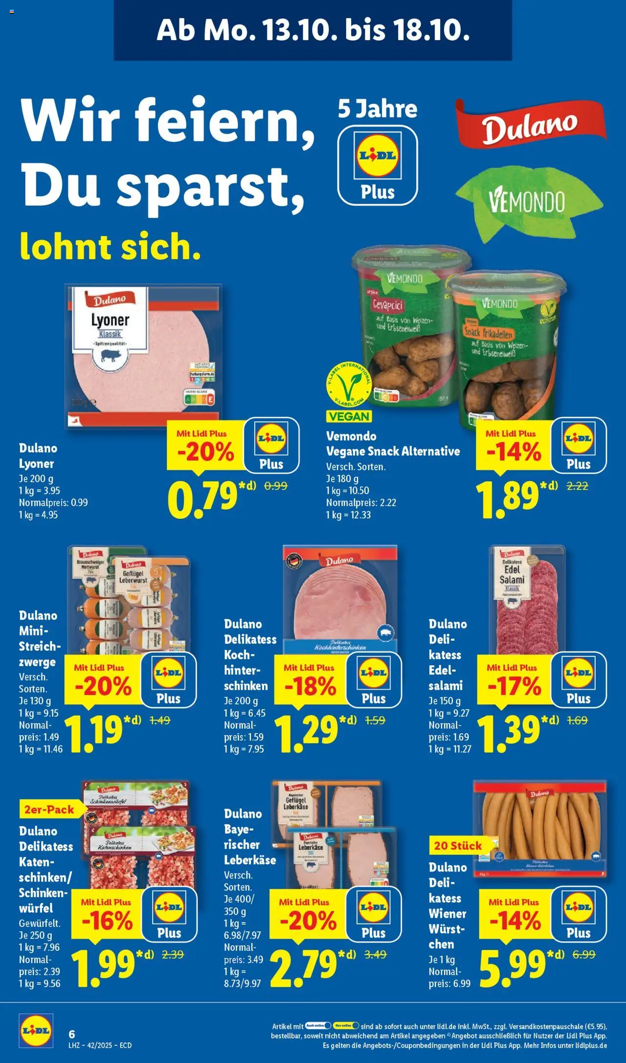 Lidl - Prospekt – gültig ab 13.10.2025 | Seite: 12 | Produkte: Cevapcici, Salami, Schinken, Leberkase
