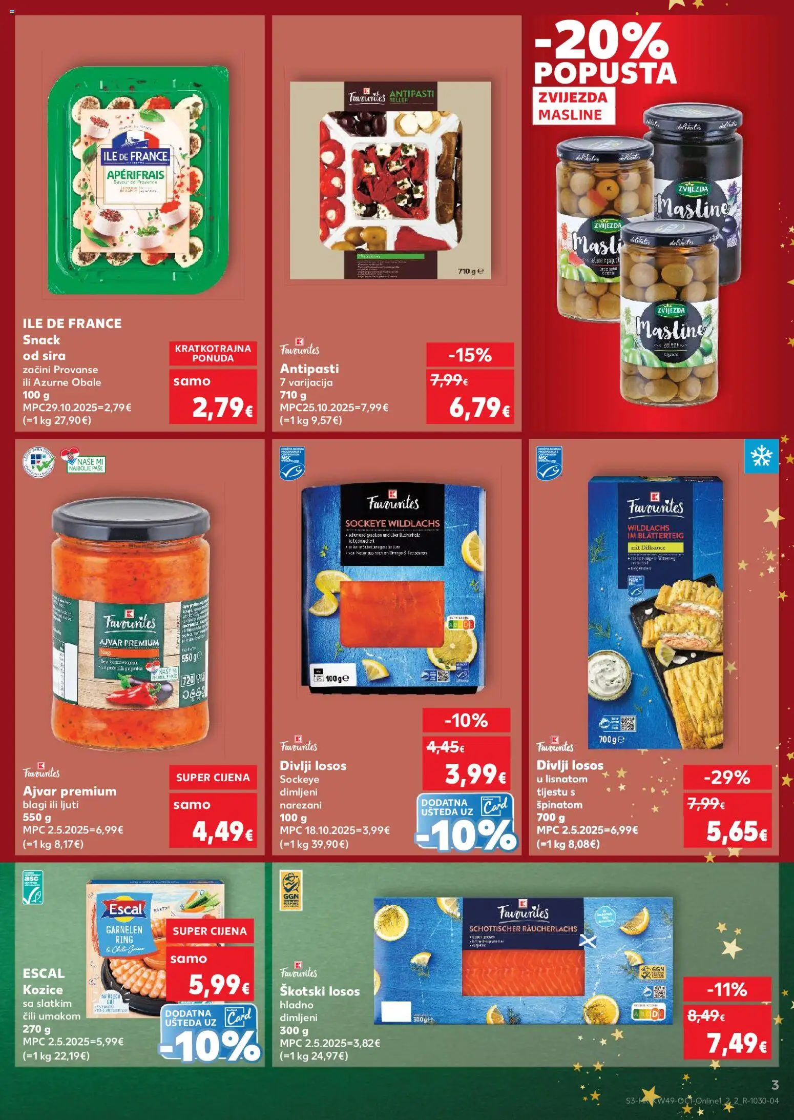 Kaufland katalog | vrijedi od 03.12.2025 | Stranica: 3 | Proizvodi: Začini, Losos, Čili, Kozice