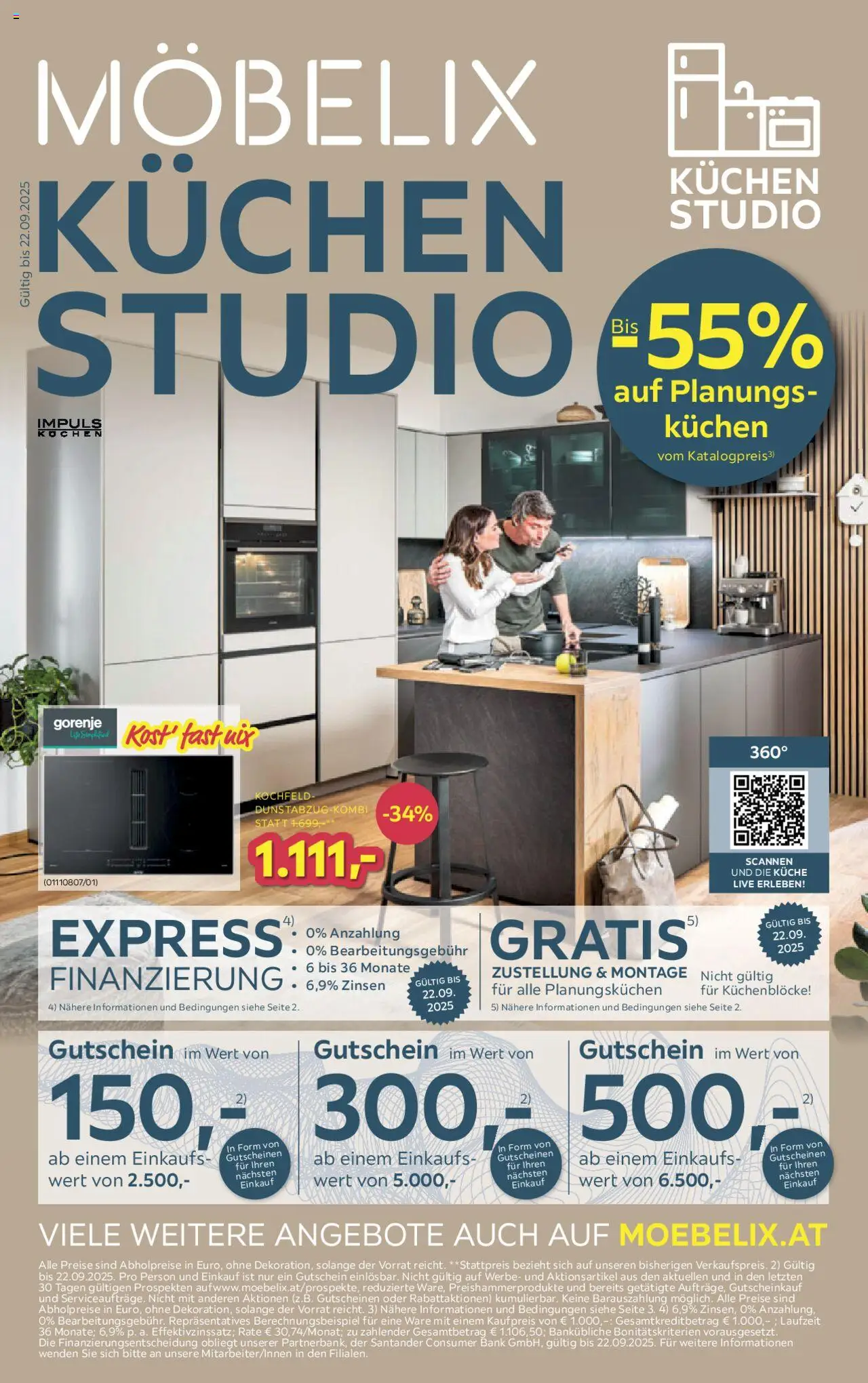 Möbelix Küchen Studio gültig ab 16.09.2025 | Seite: 1 | Produkte: Kochfeld