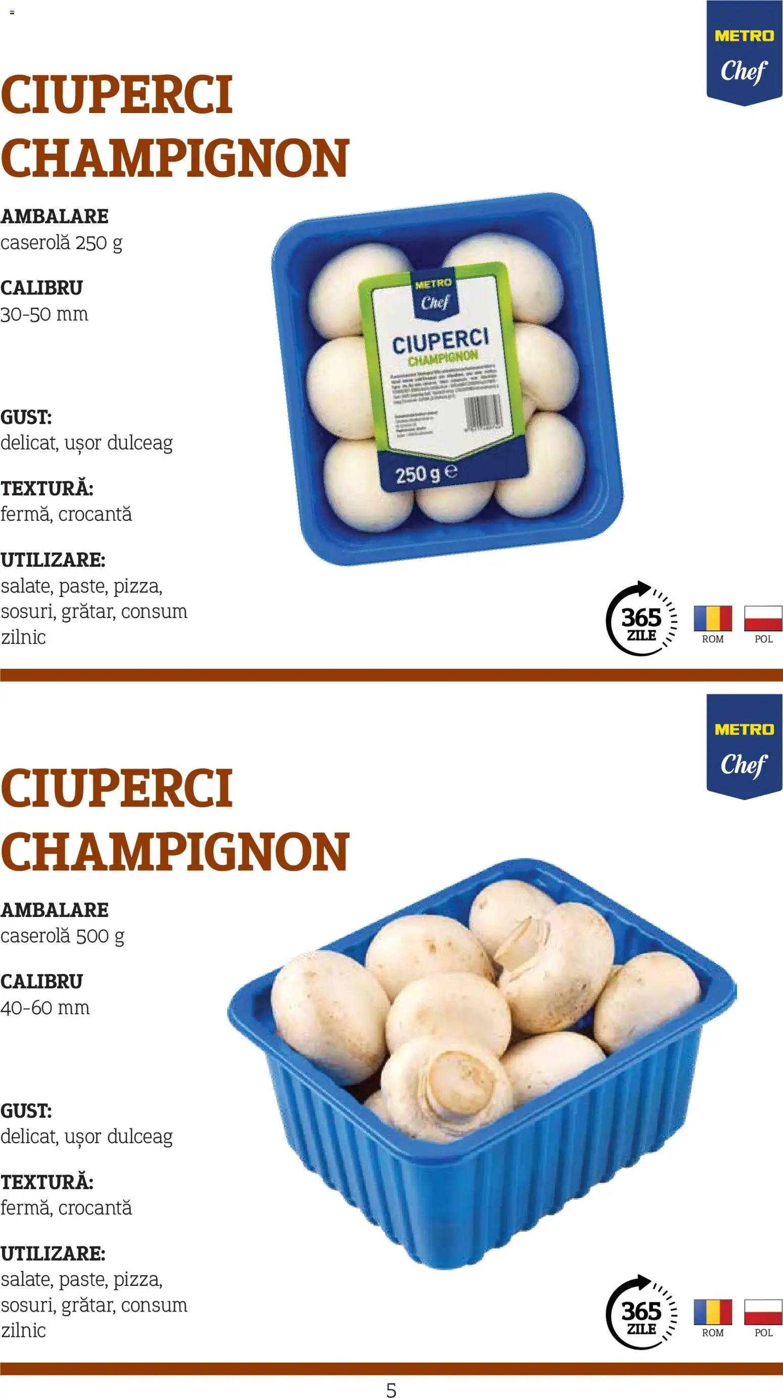 Noul catalog Metro – valabil de la 10.11.2025 | Pagină: 5 | Produse: Ciuperci