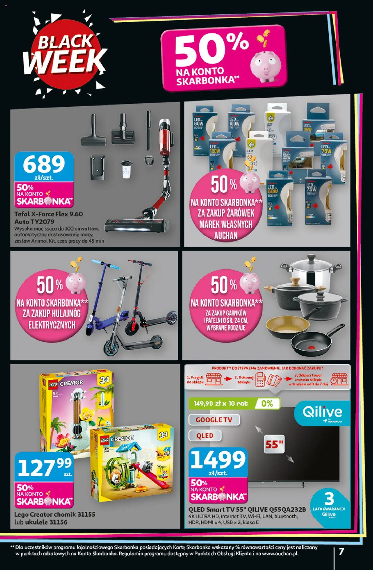 Auchan Black Friday od 06.11.2025 | Strona: 7 | Produkty: USB, Lego, Tefal